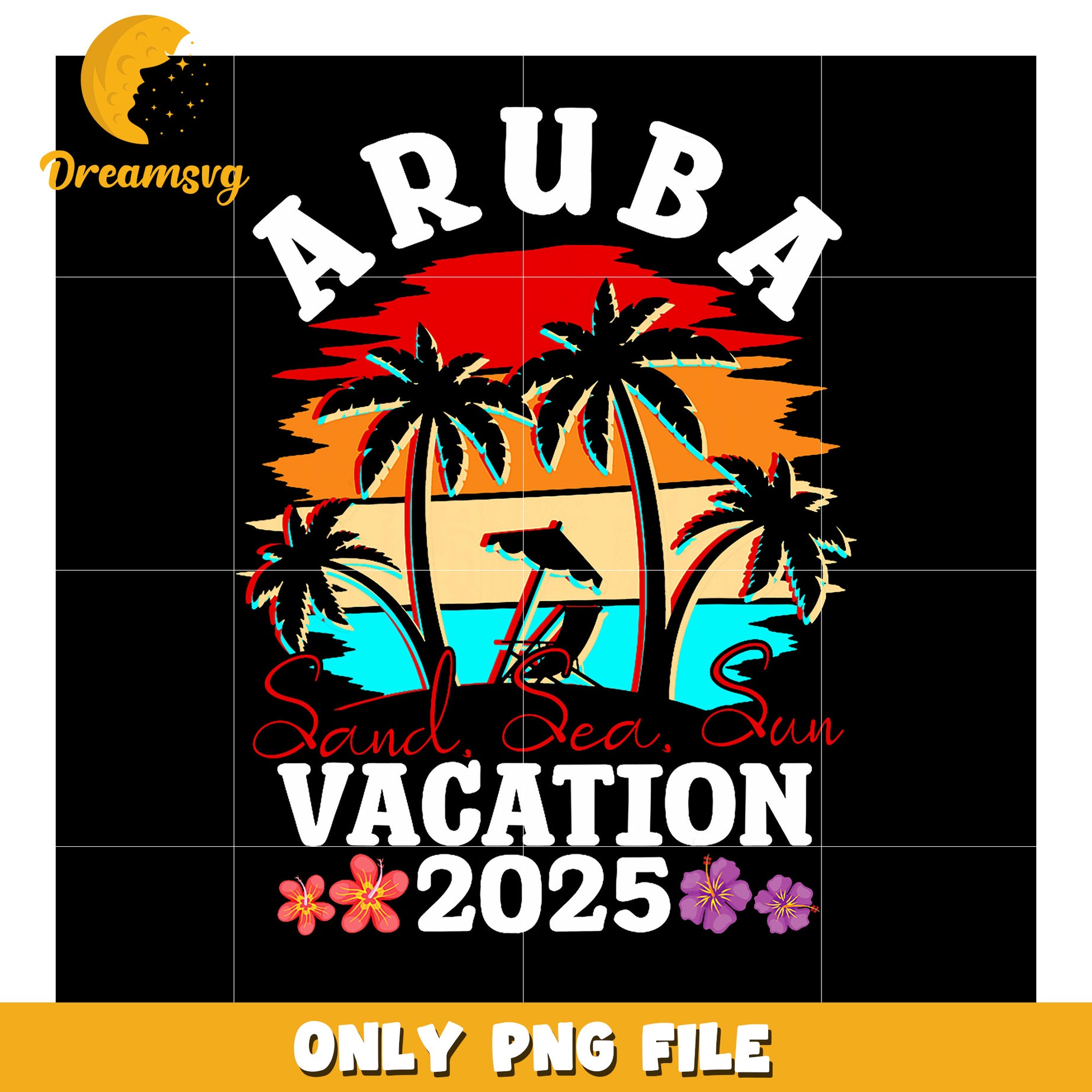 Aruba Vacation 2025 PNG Design