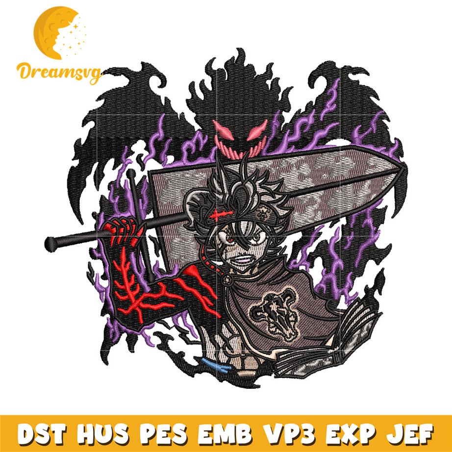 Asta demon embroidery design