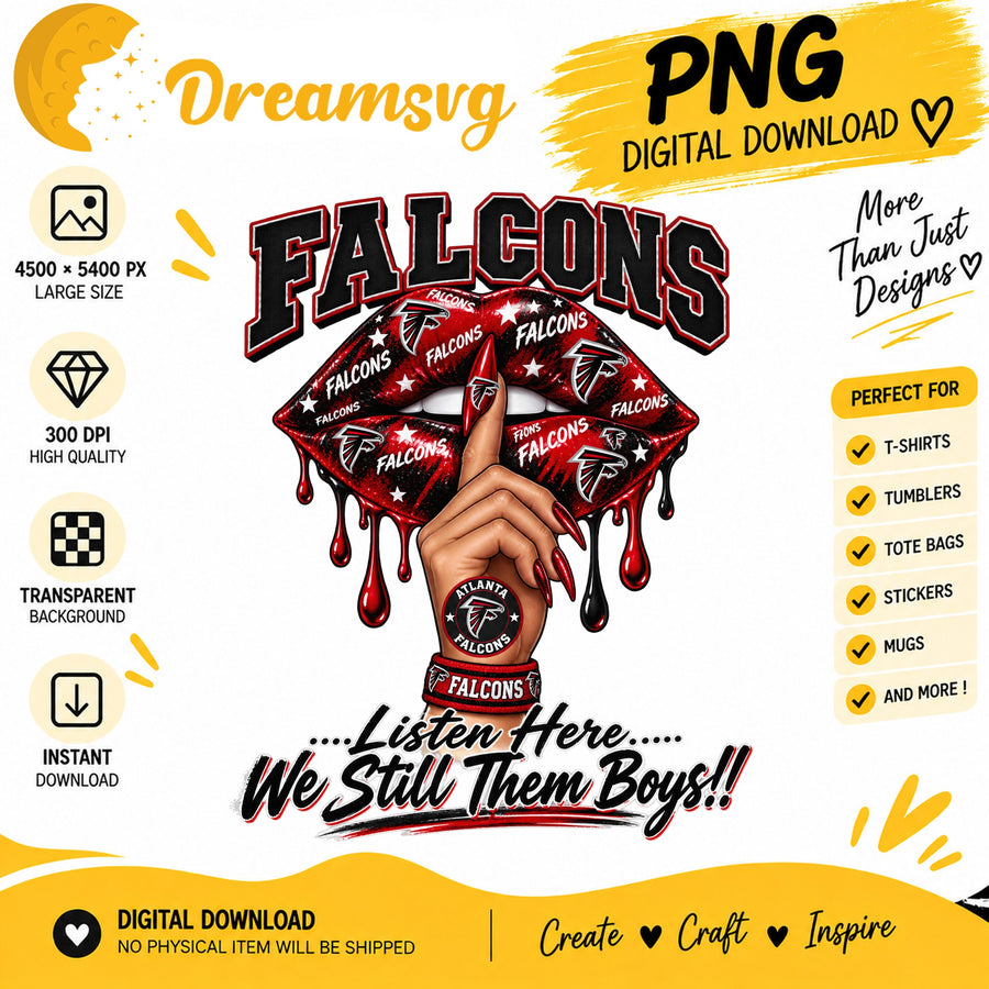 Atlanta Falcons Dripping Lips We Still Them Boys PNG