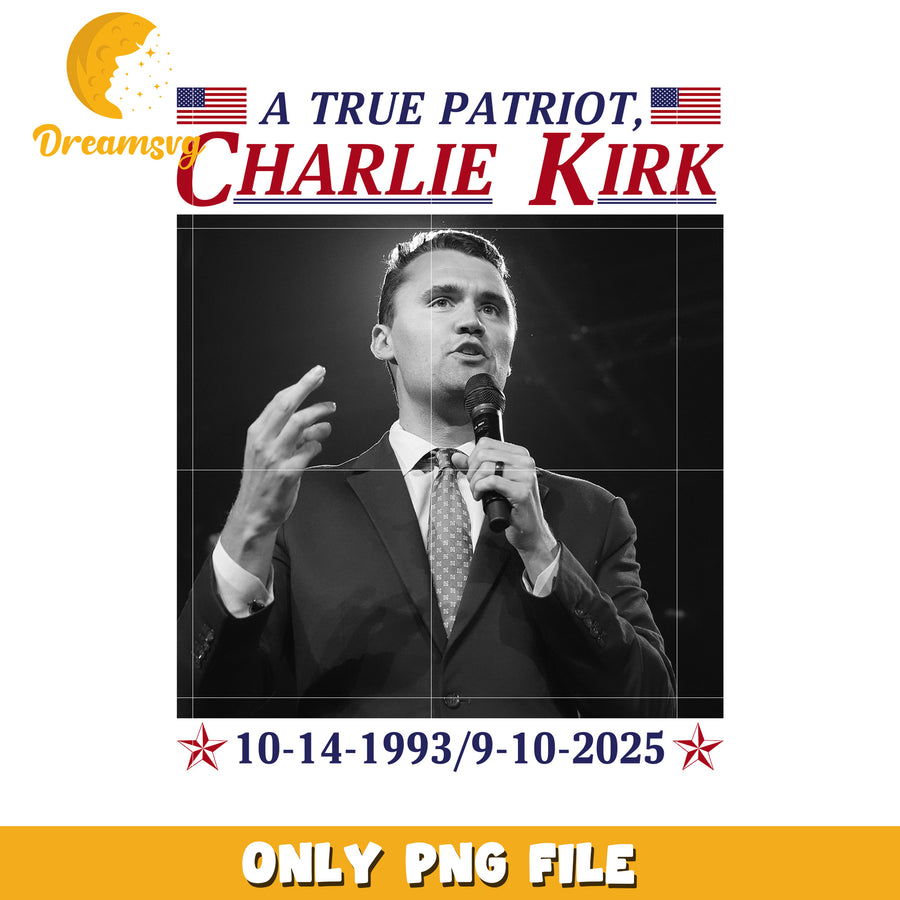 A true patriot png, charlie kirk book​ png, ameirca flag png