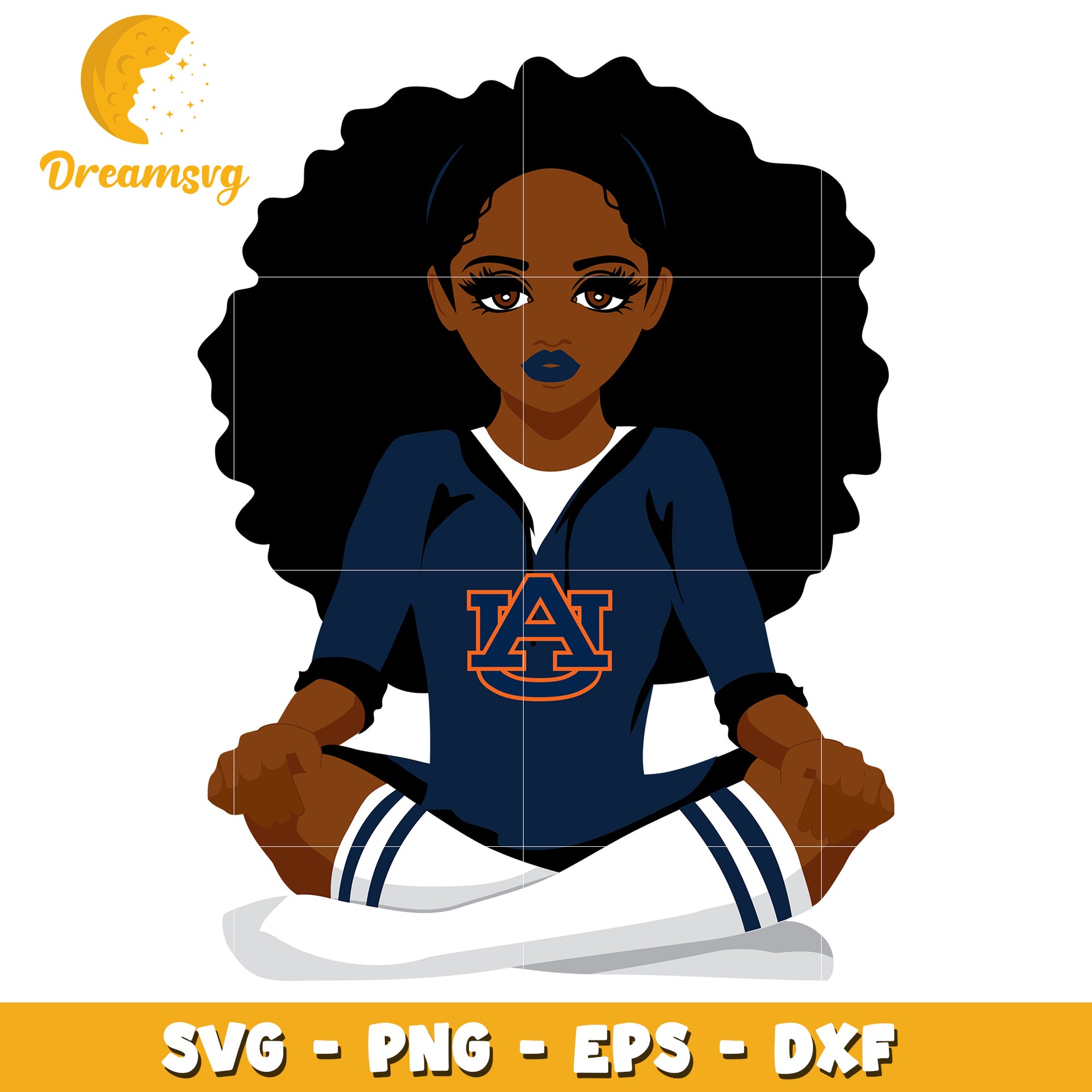 Auburn Girl SVG PNG EPS DXF Cut File