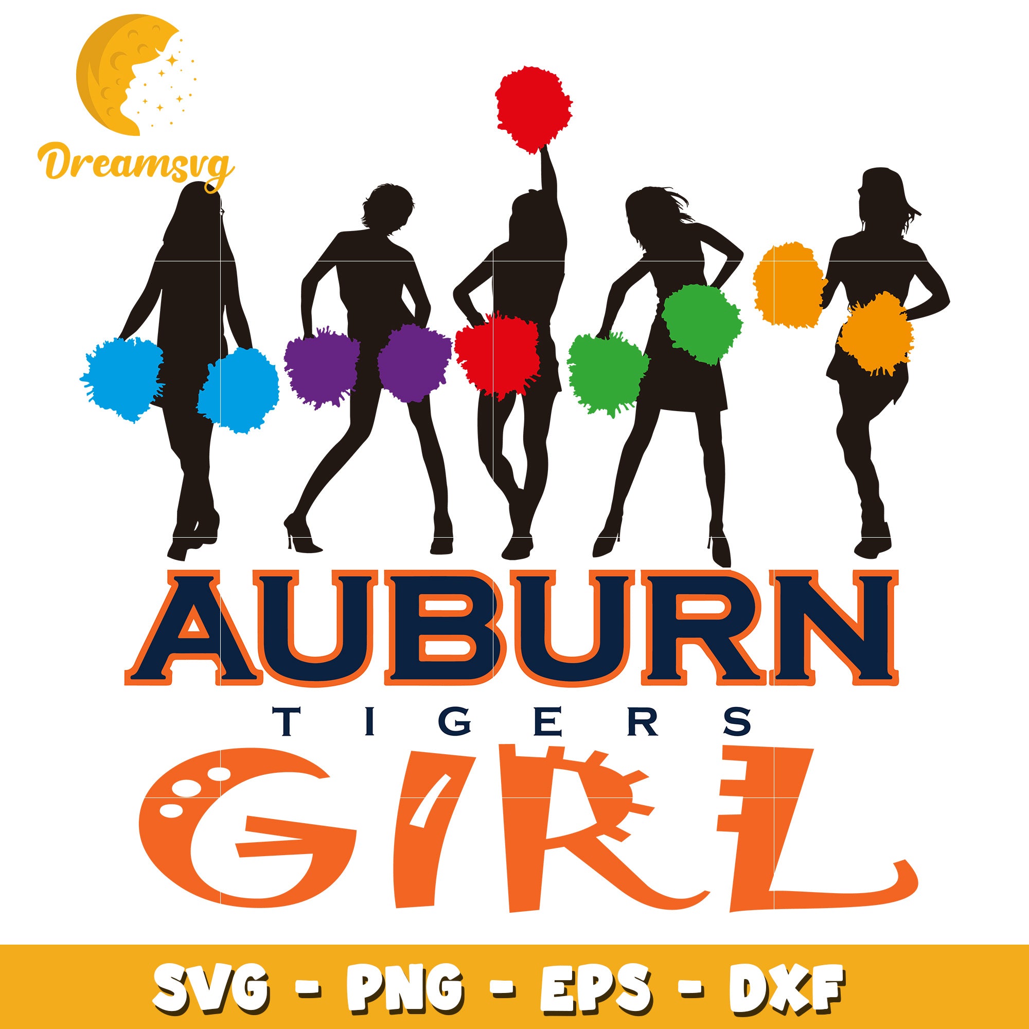Auburn Tigers Cheerleader SVG Cut File