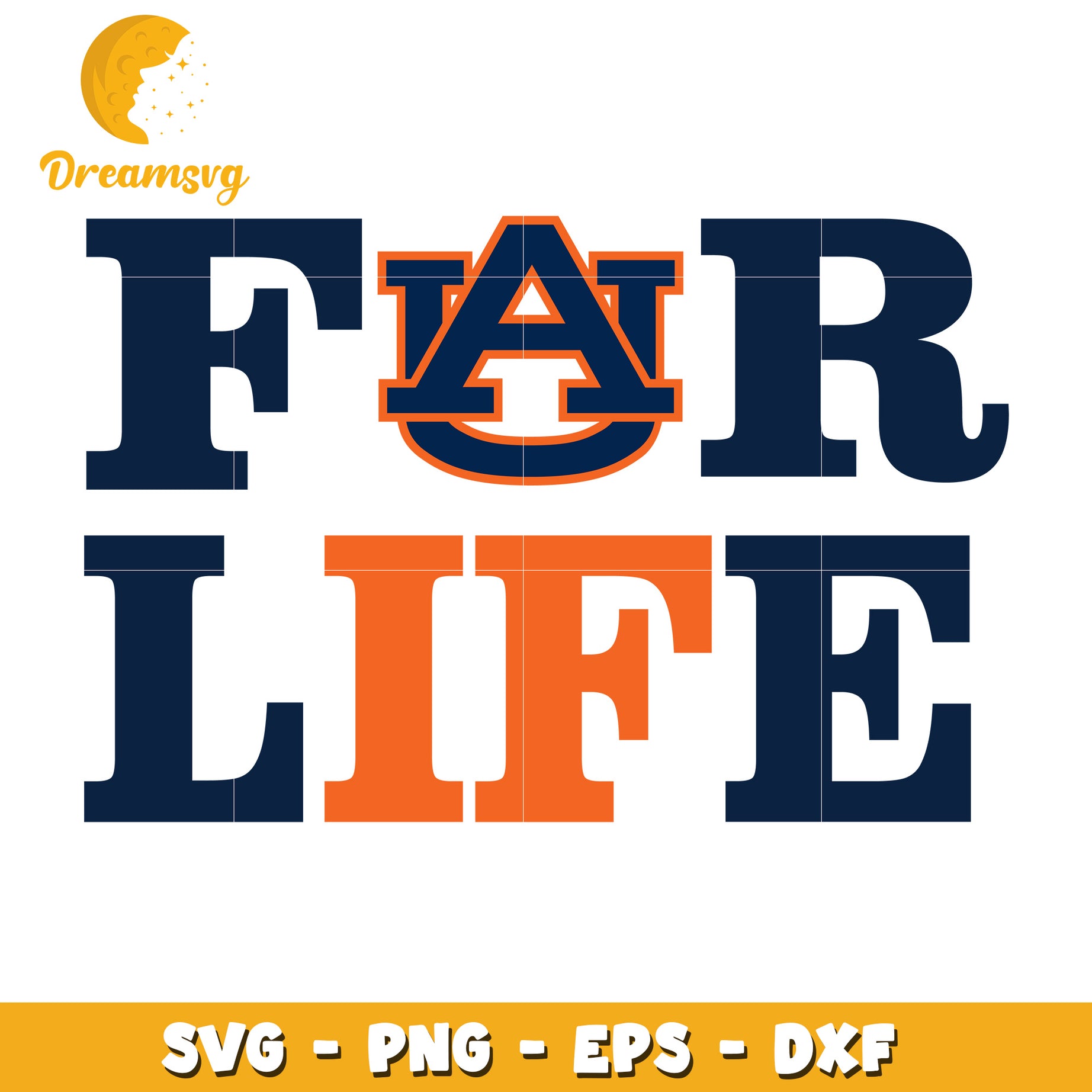 Auburn Tigers For Life SVG Cut File