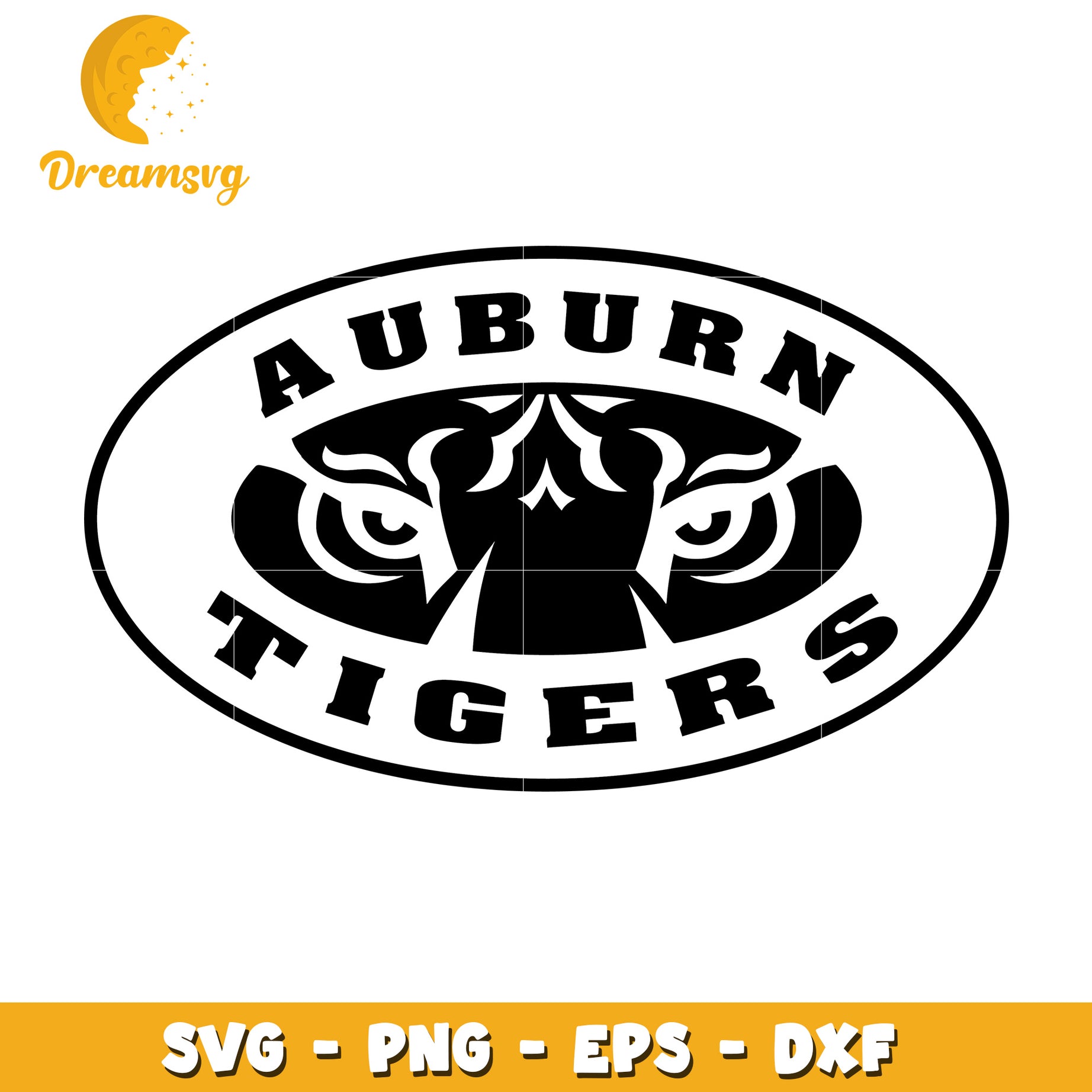 Auburn Tigers Mascot Logo SVG Design for Cutting Machines