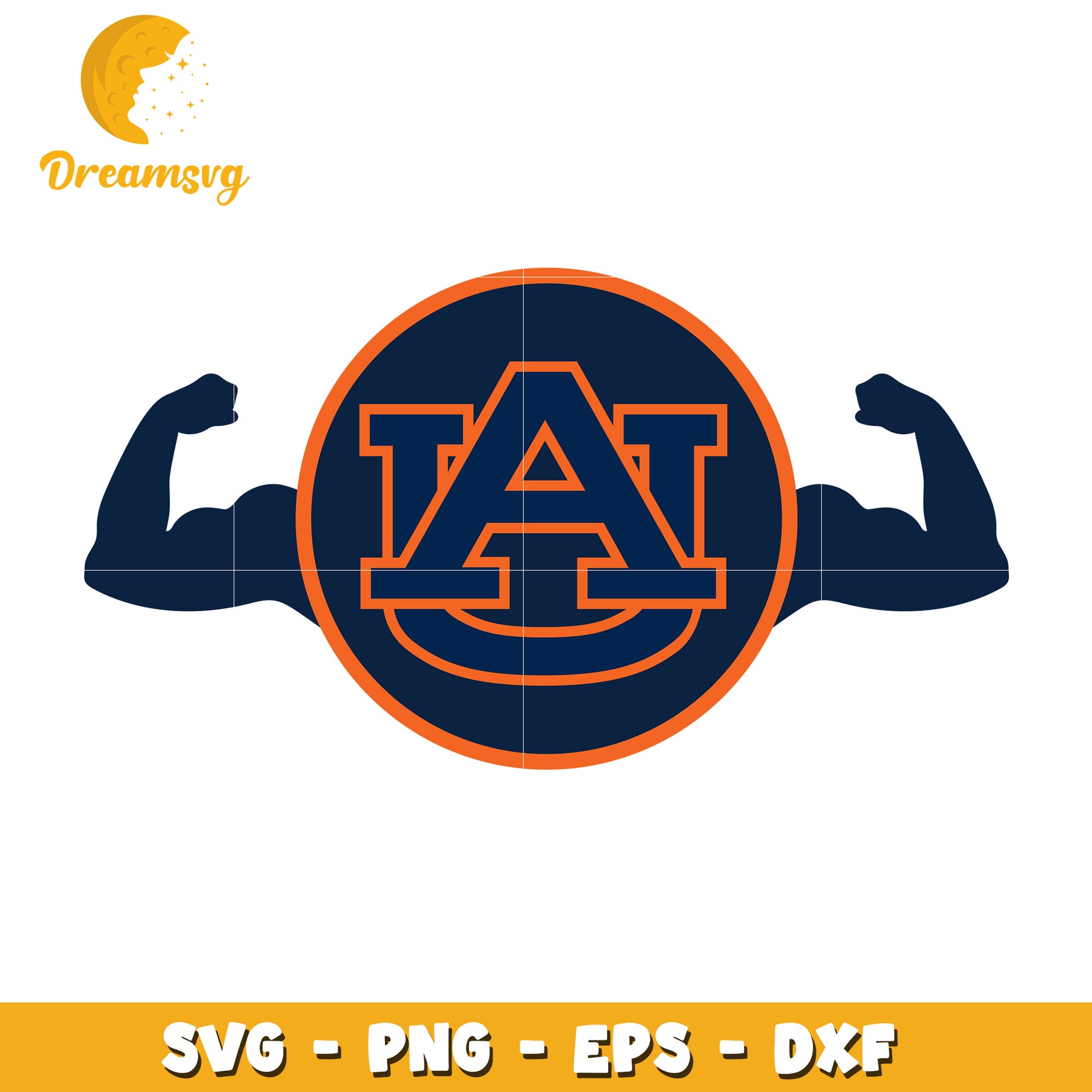 Auburn Tigers Muscle SVG Cut File