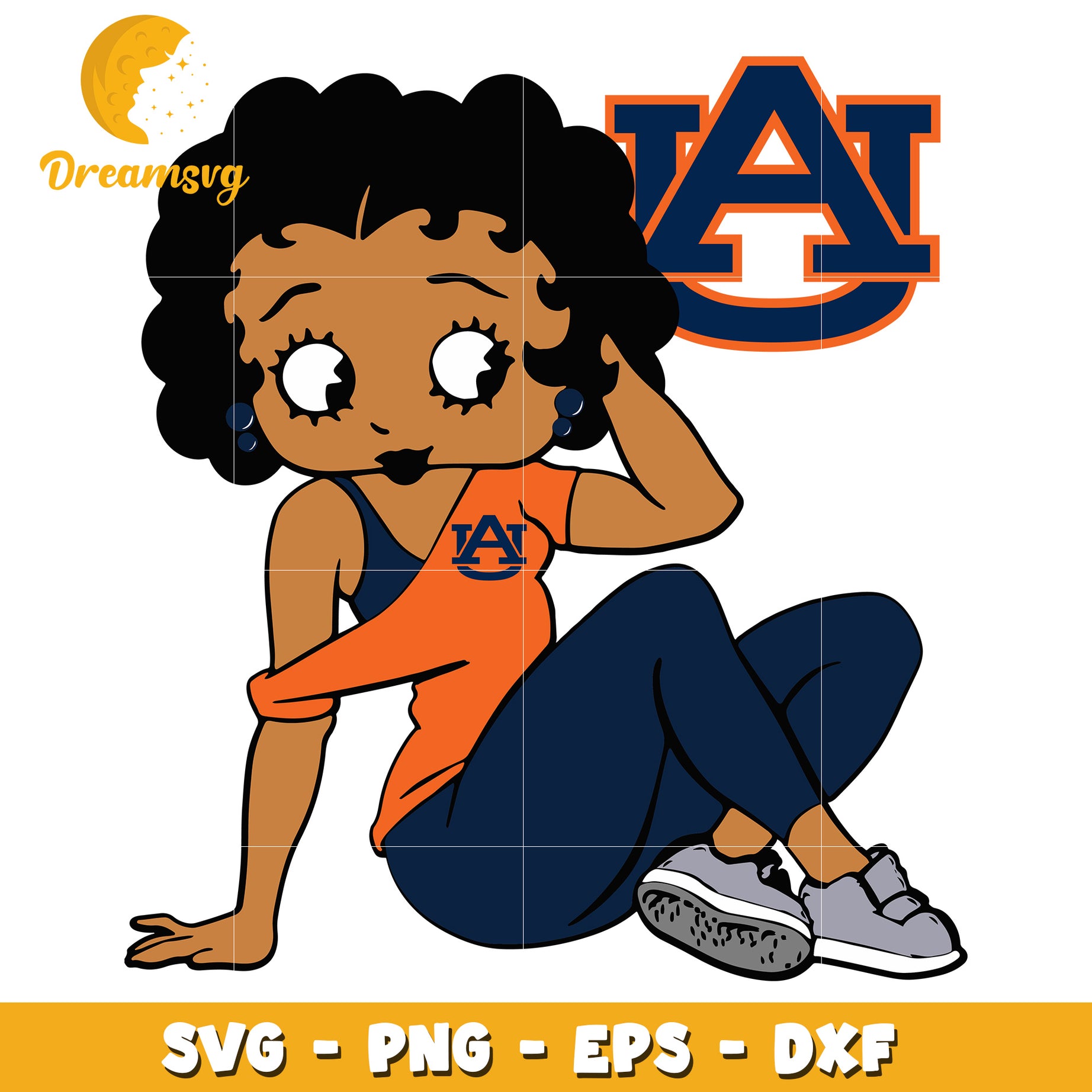 Auburn University Girl SVG Cute Design for Fans and Crafters