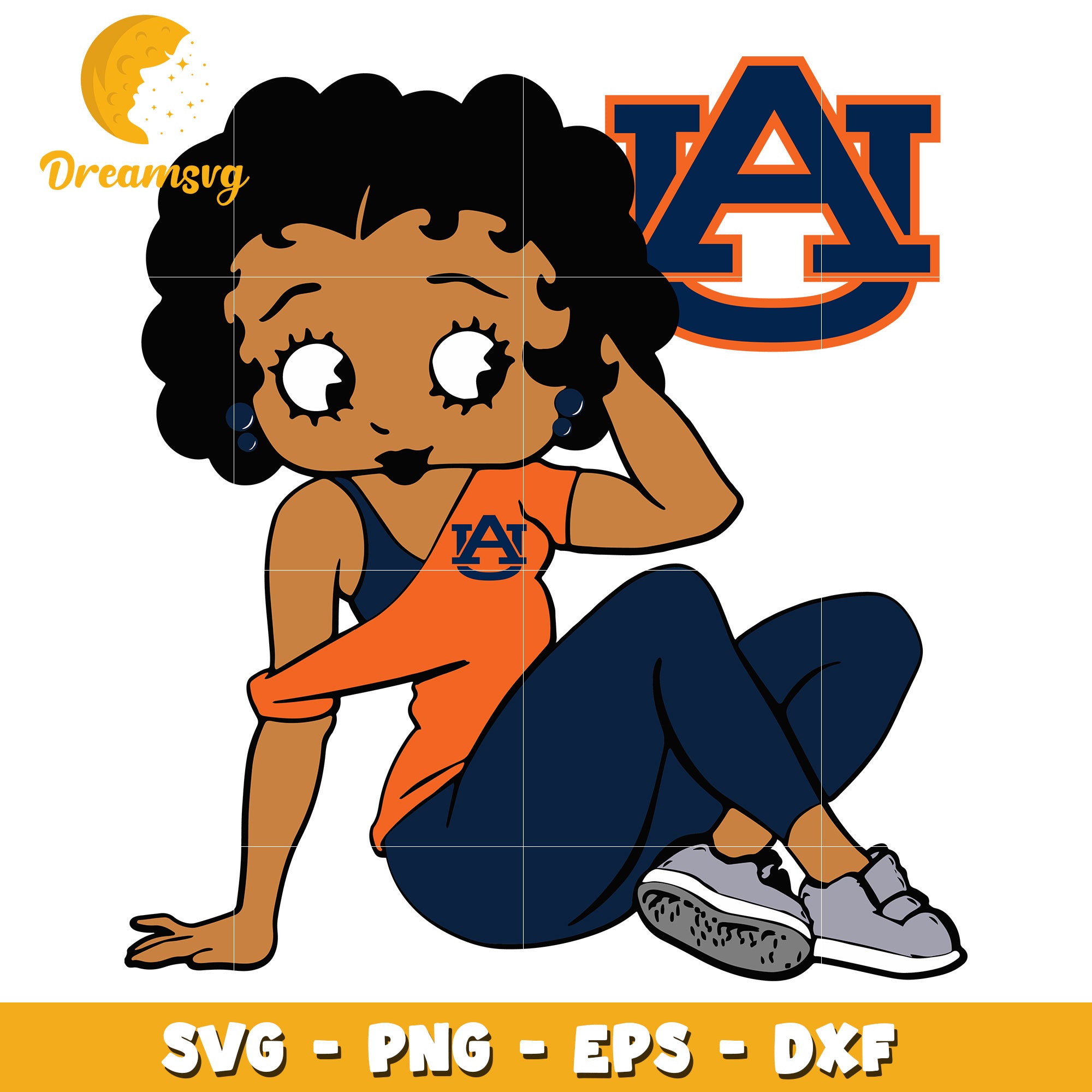 Auburn University Girl SVG Cute Design for Fans and Crafters
