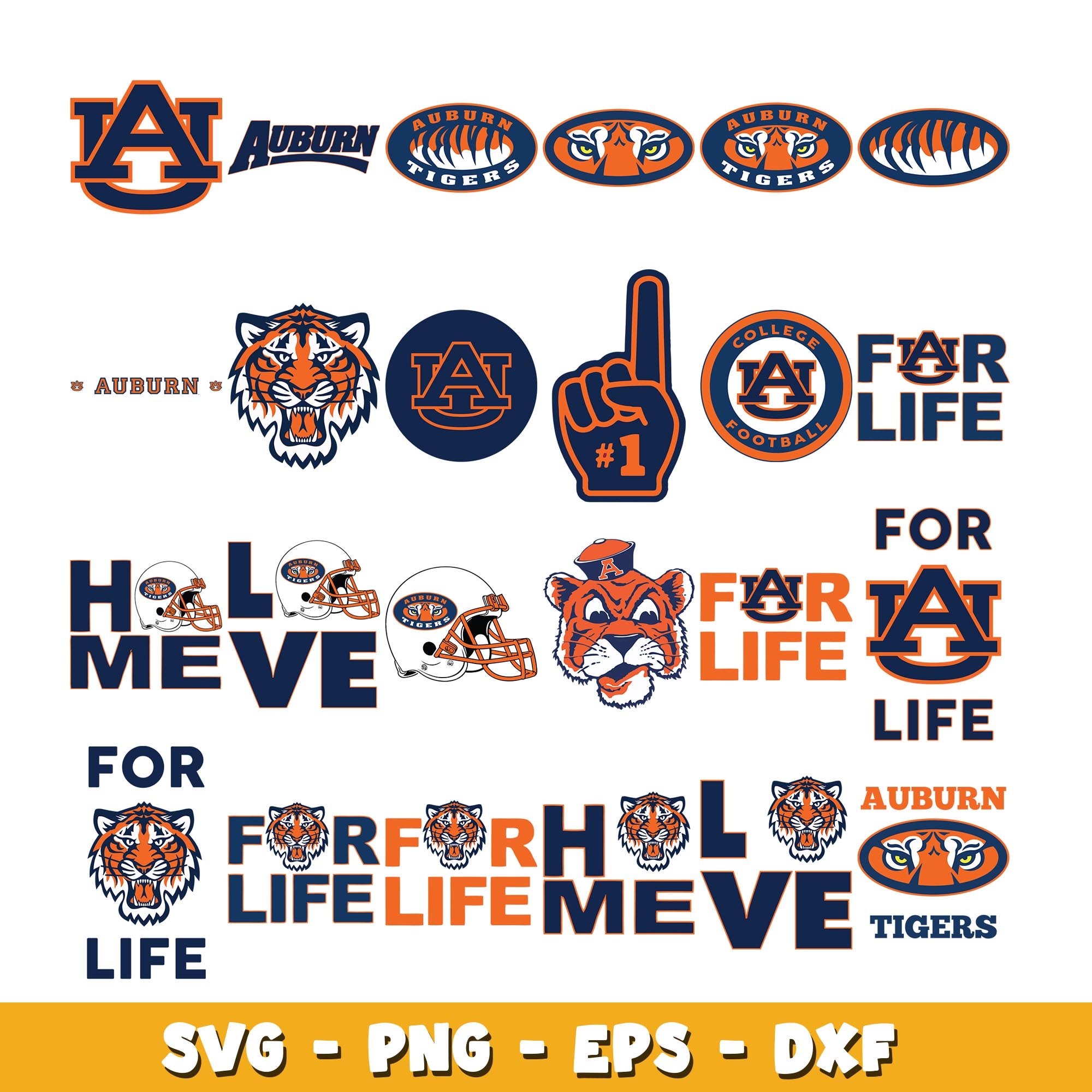 Bundle Auburn Tigers Football svg, Auburn Tigers logo svg, ncaa svg ...