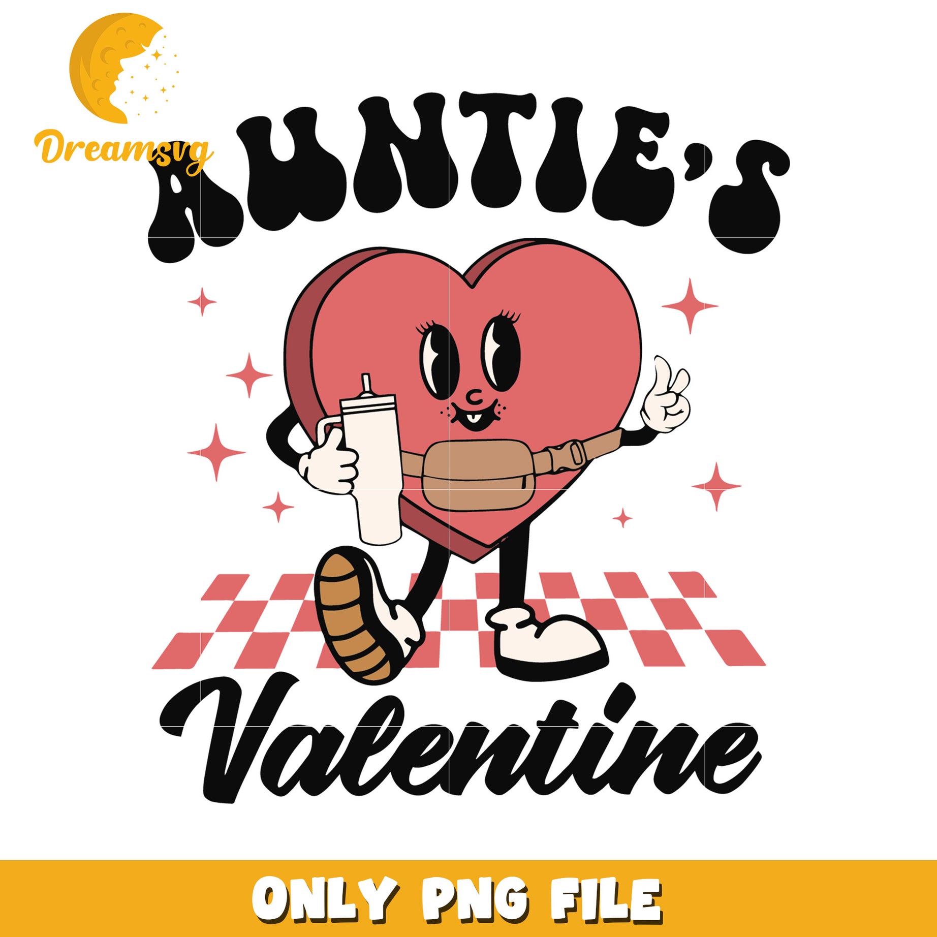 Auntie's Retro Valentine PNG