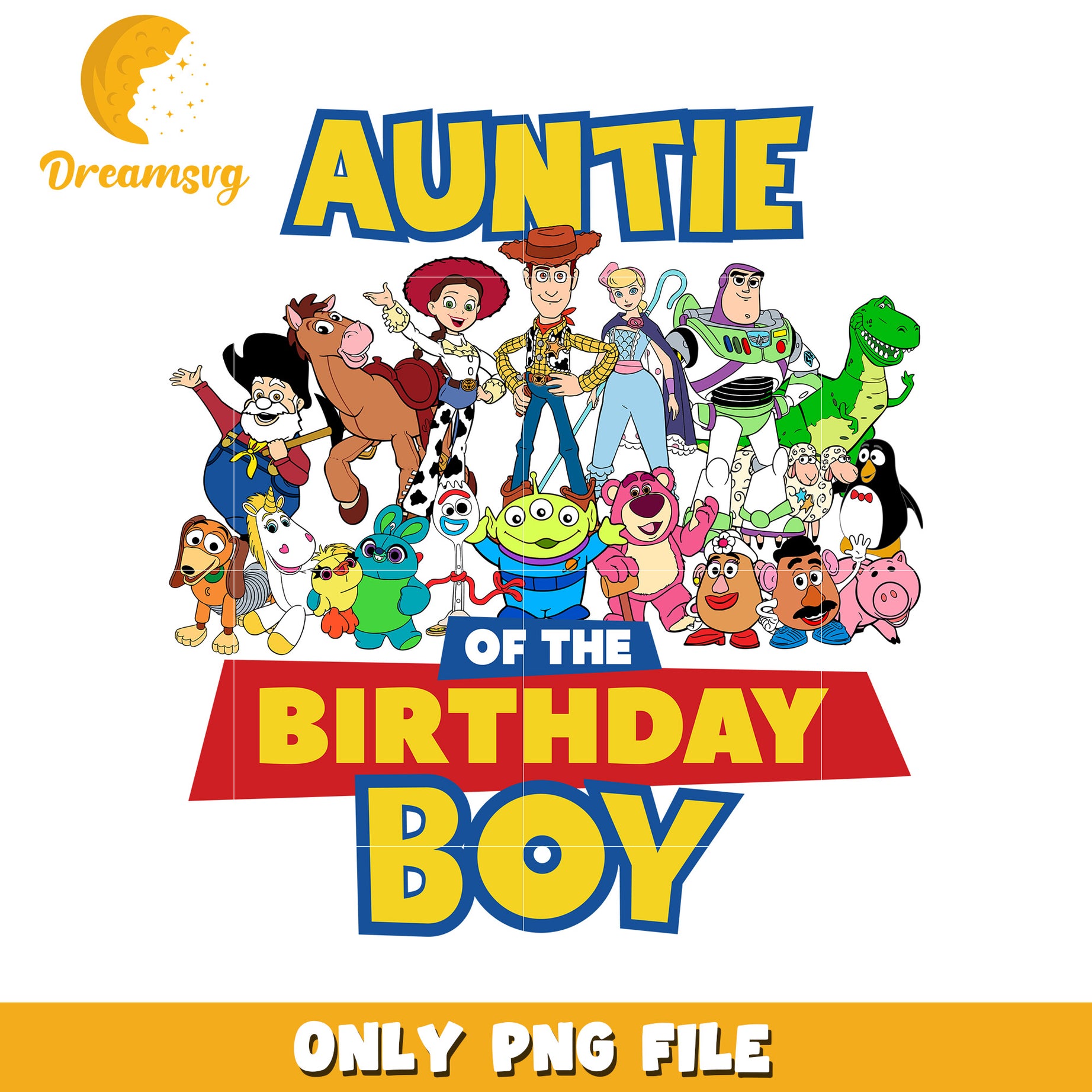 Auntie of the Birthday Boy Fun PNG Design for Kids