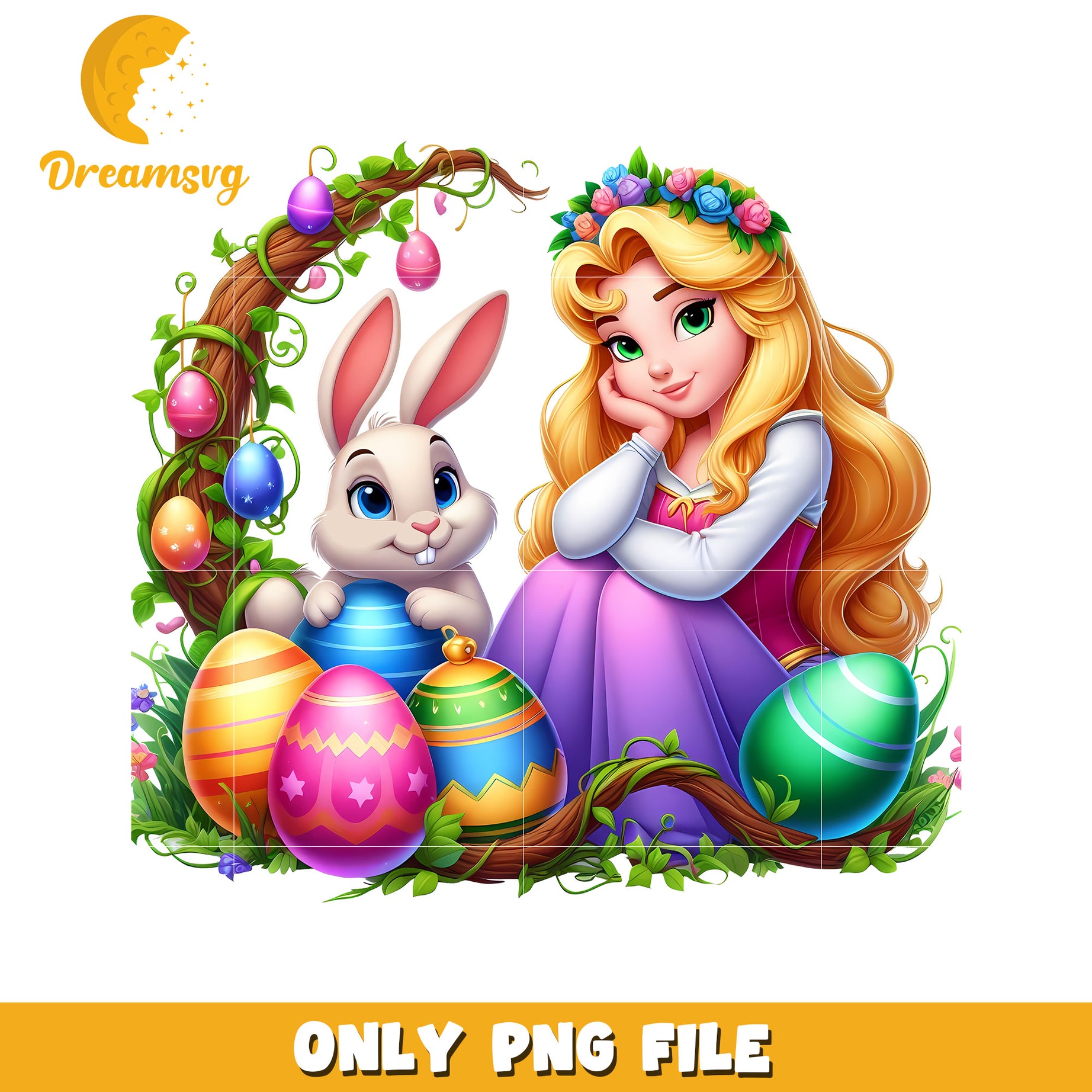 Aurora and easter bunny png, easter day png, aurora character png
