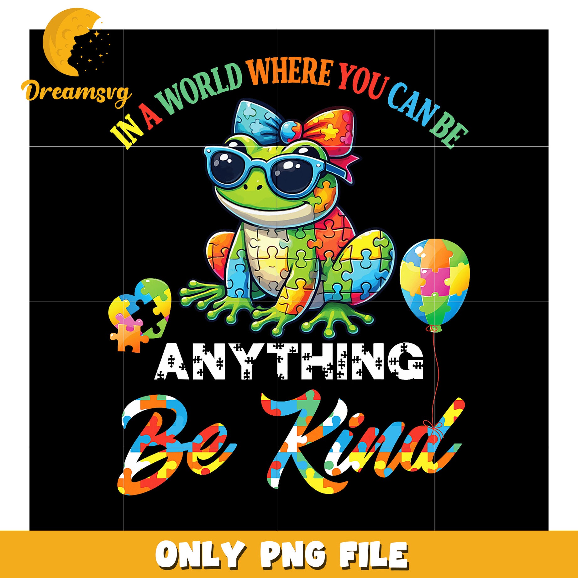 Autism Awareness Frog PNG Design