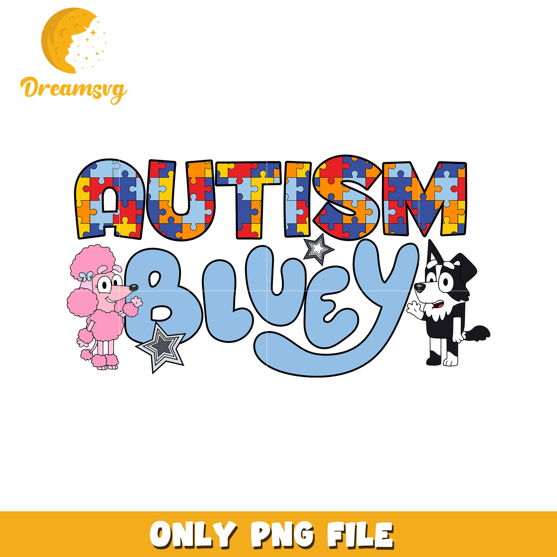 Autism bluey characters png, autism awareness png, cartoon png