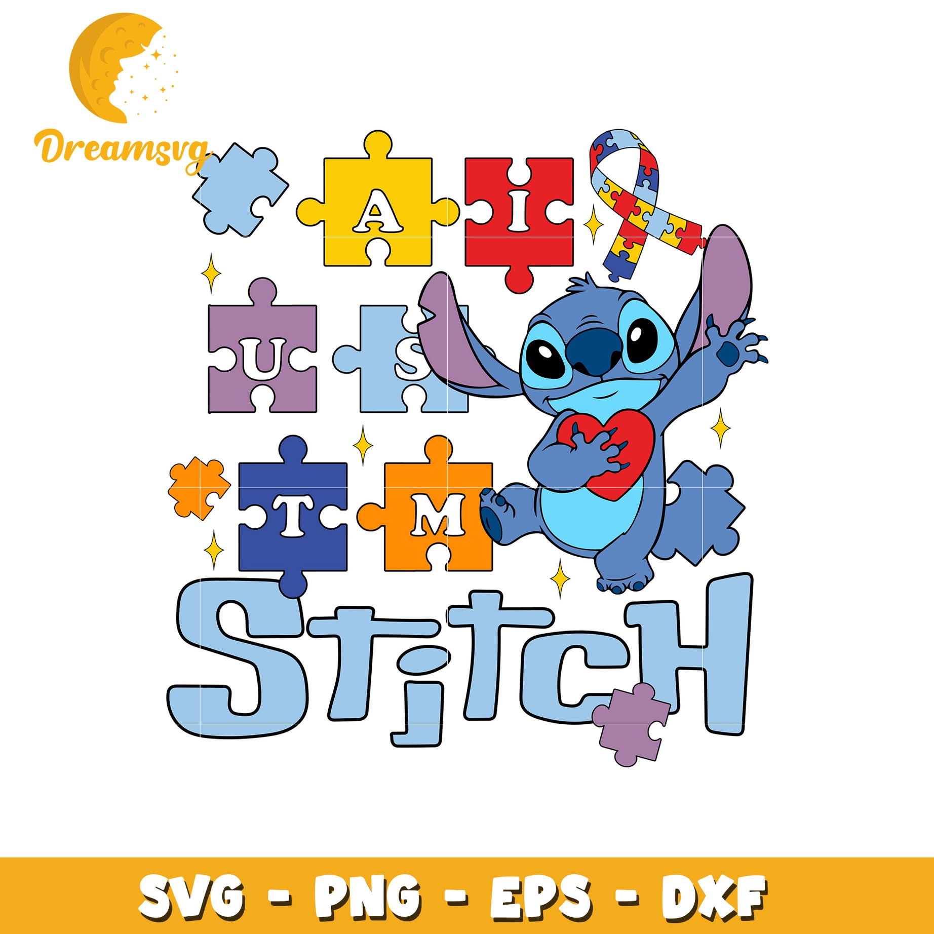 Autism stitch design svg, autism awareness svg, disney character svg