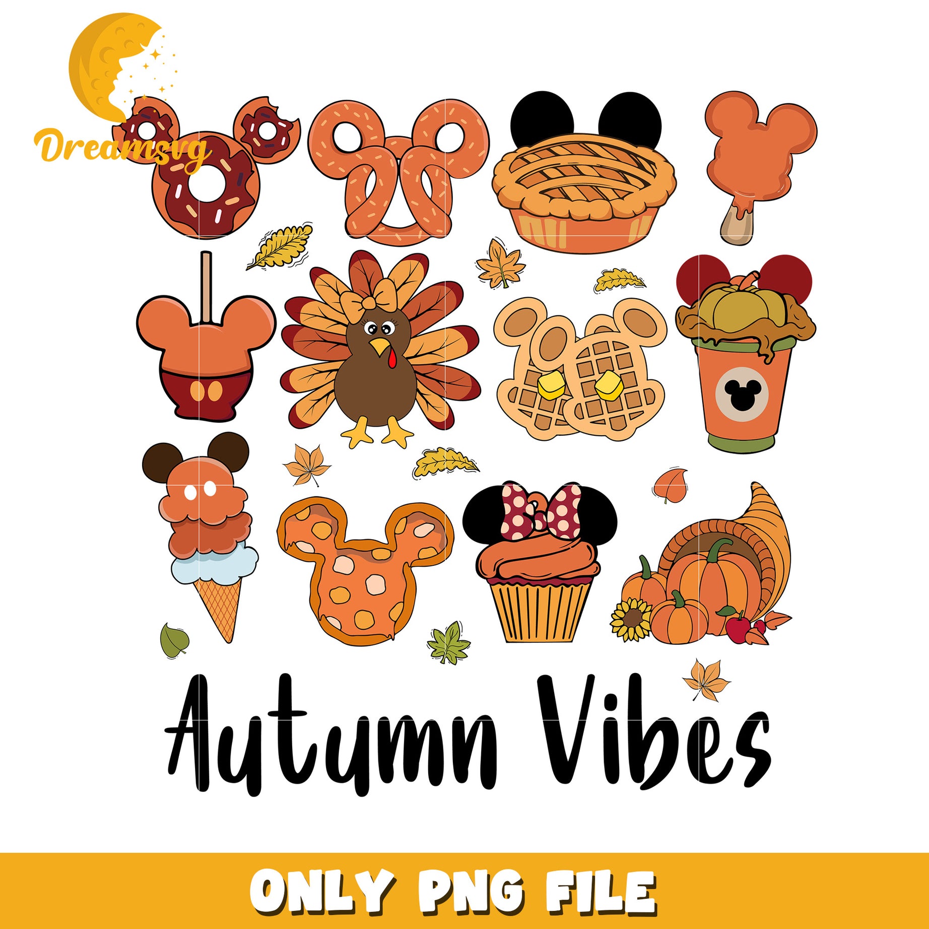 Autumn Vibes PNG Clipart for Seasonal Crafts and Decor