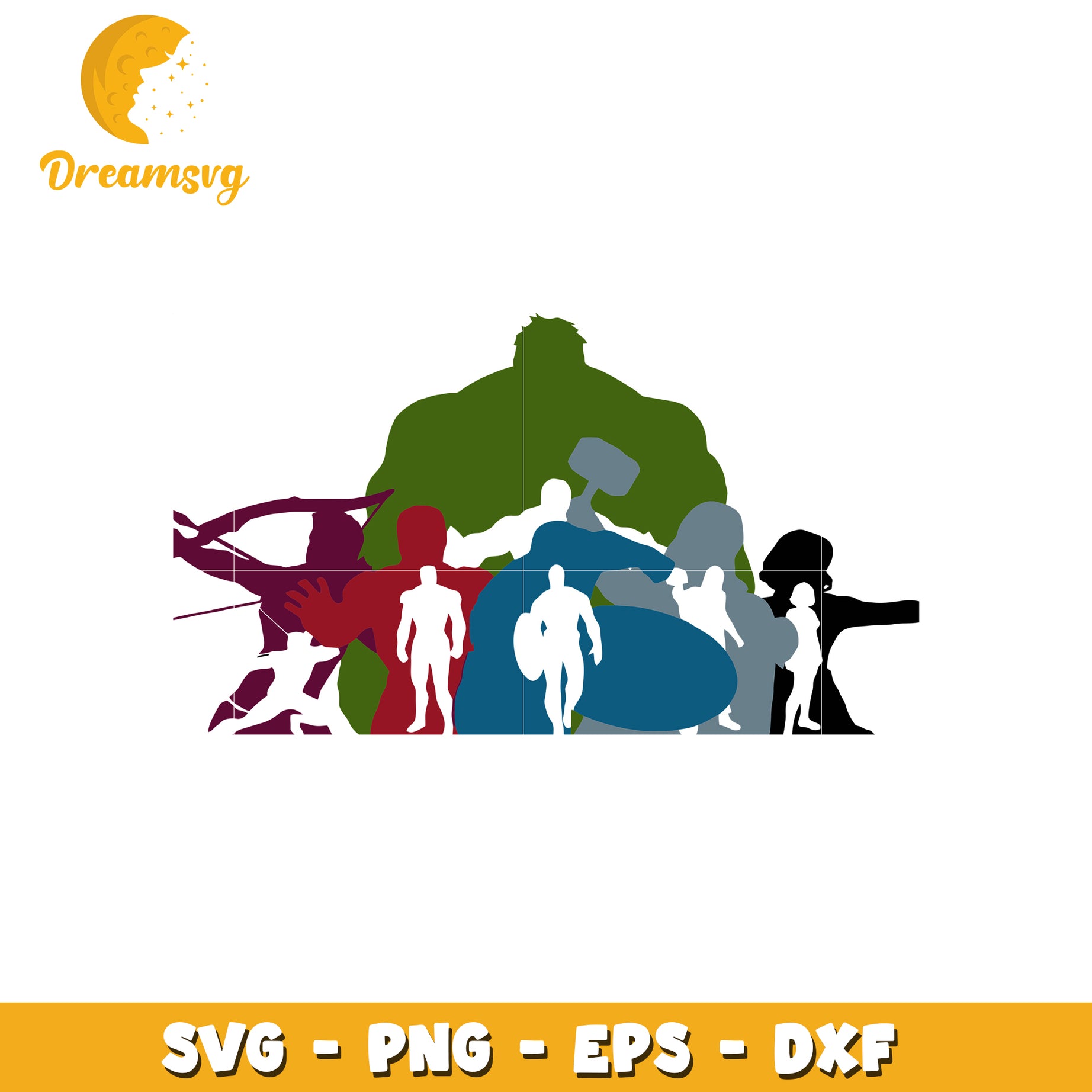 Avengers PNG, SVG, EPS, DXF Files for Cricut