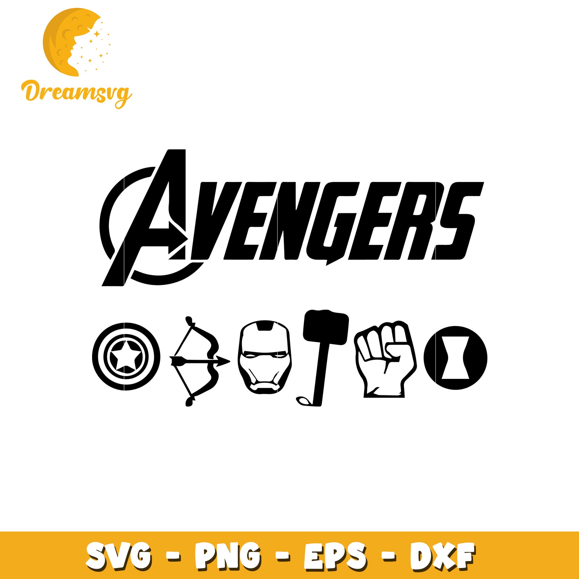 Avengers SVG PNG EPS DXF Cut File