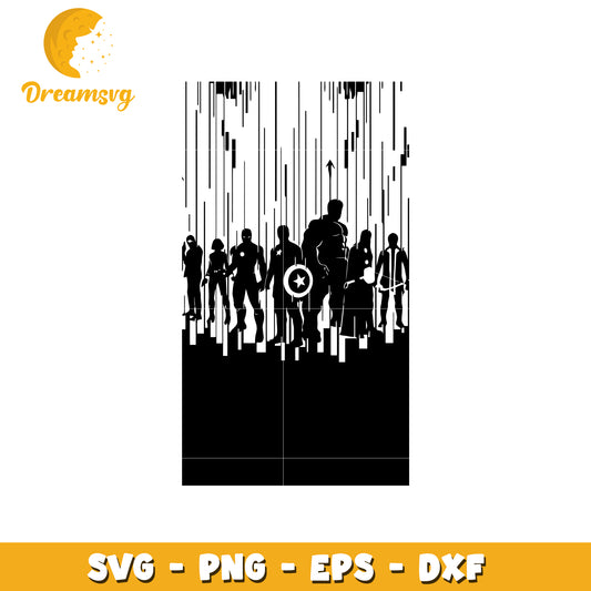 Avengers Silhouette SVG Cut File