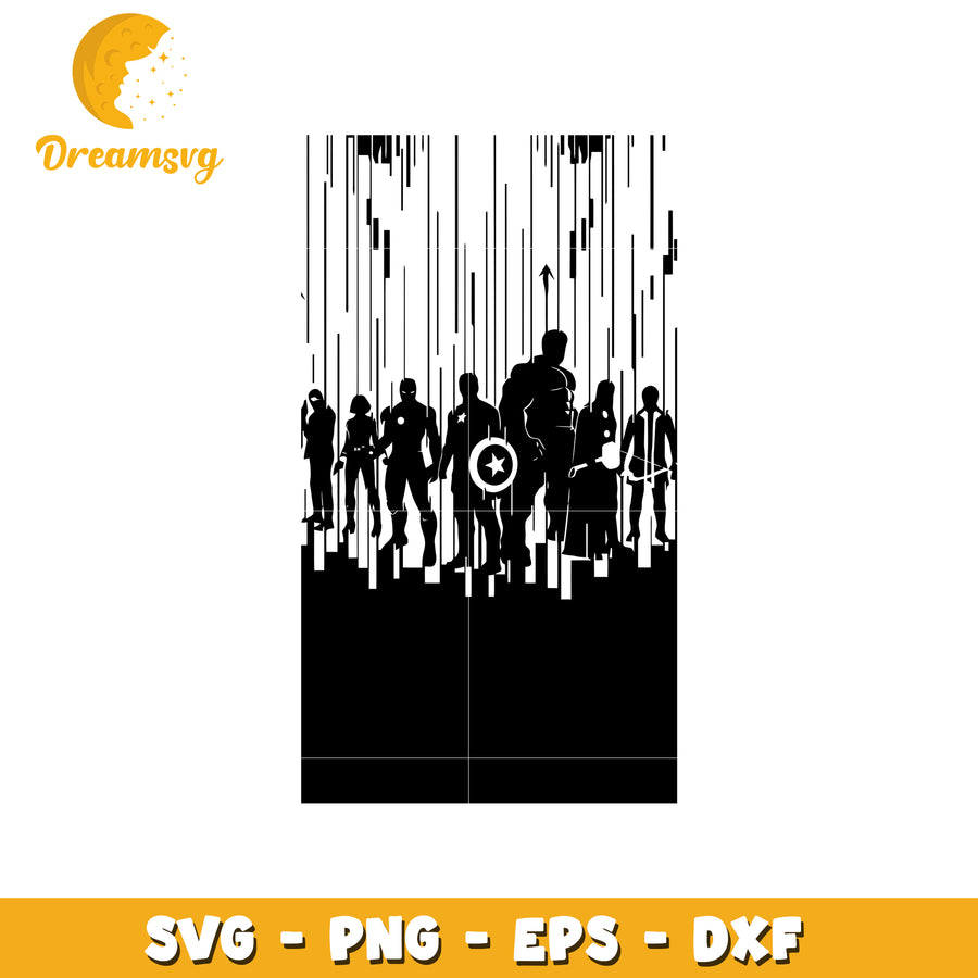 Avengers Silhouette SVG Cut File