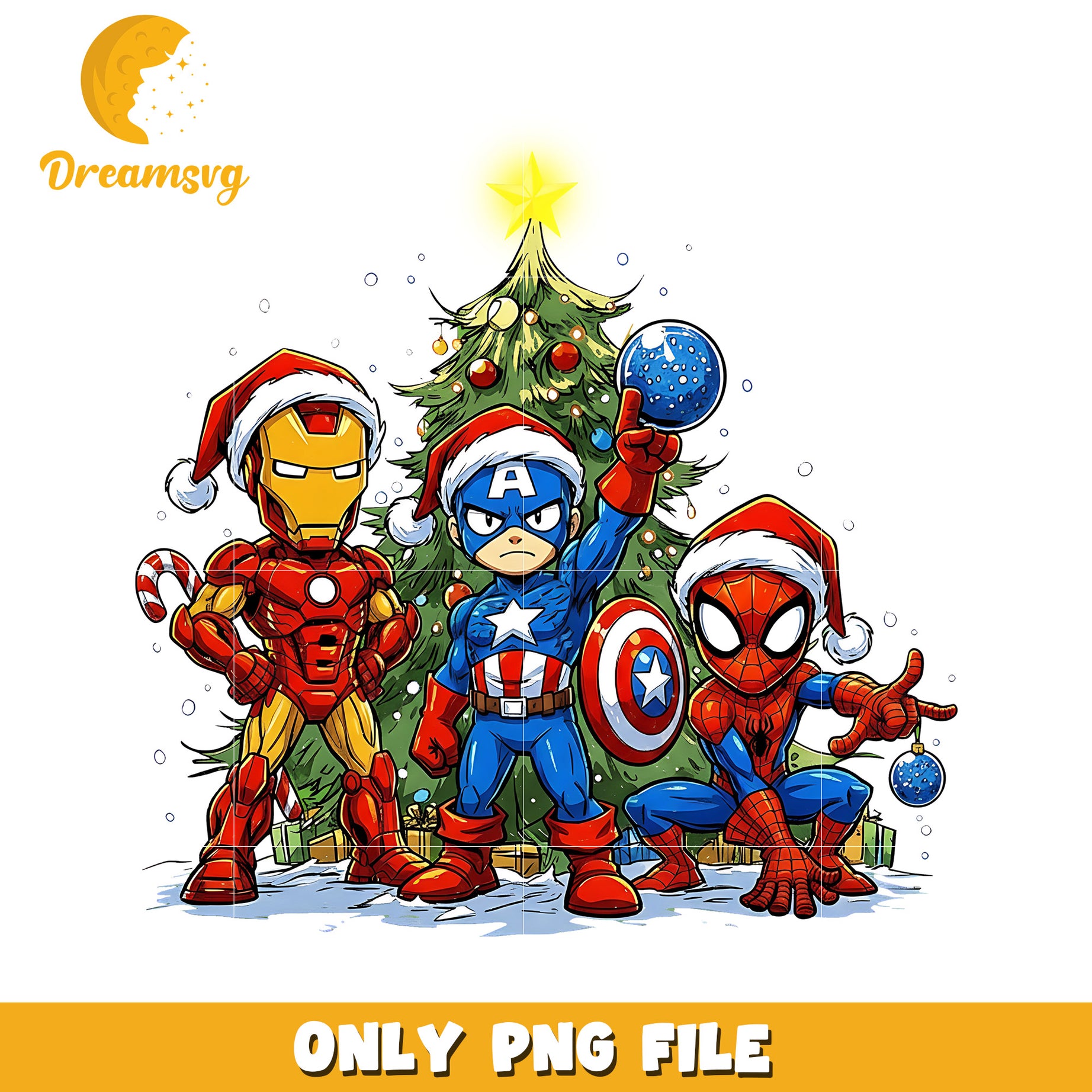 Avengers christmas png, christmas gifts​ png, grinchy​ png