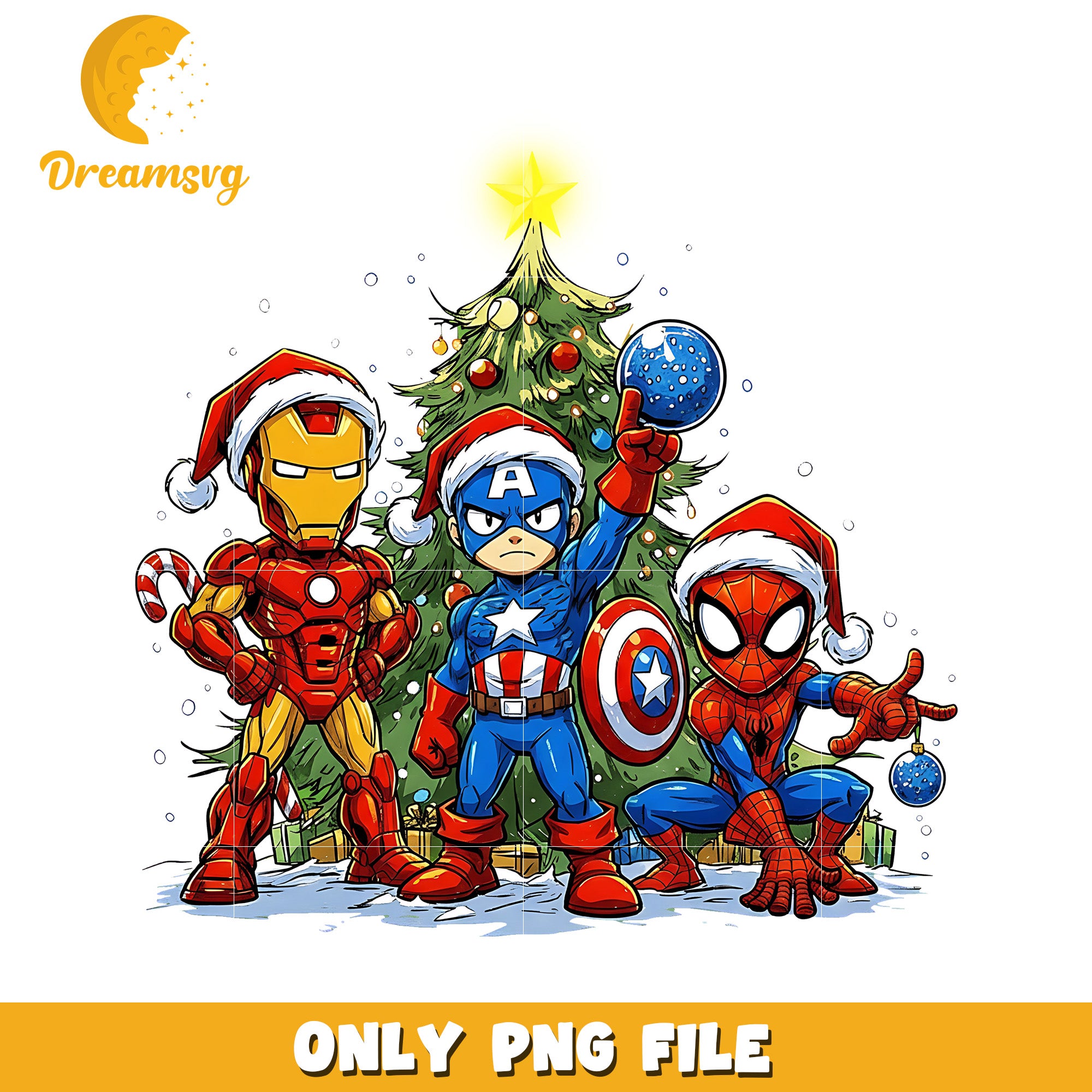 Avengers christmas png, christmas gifts​ png, grinchy​ png