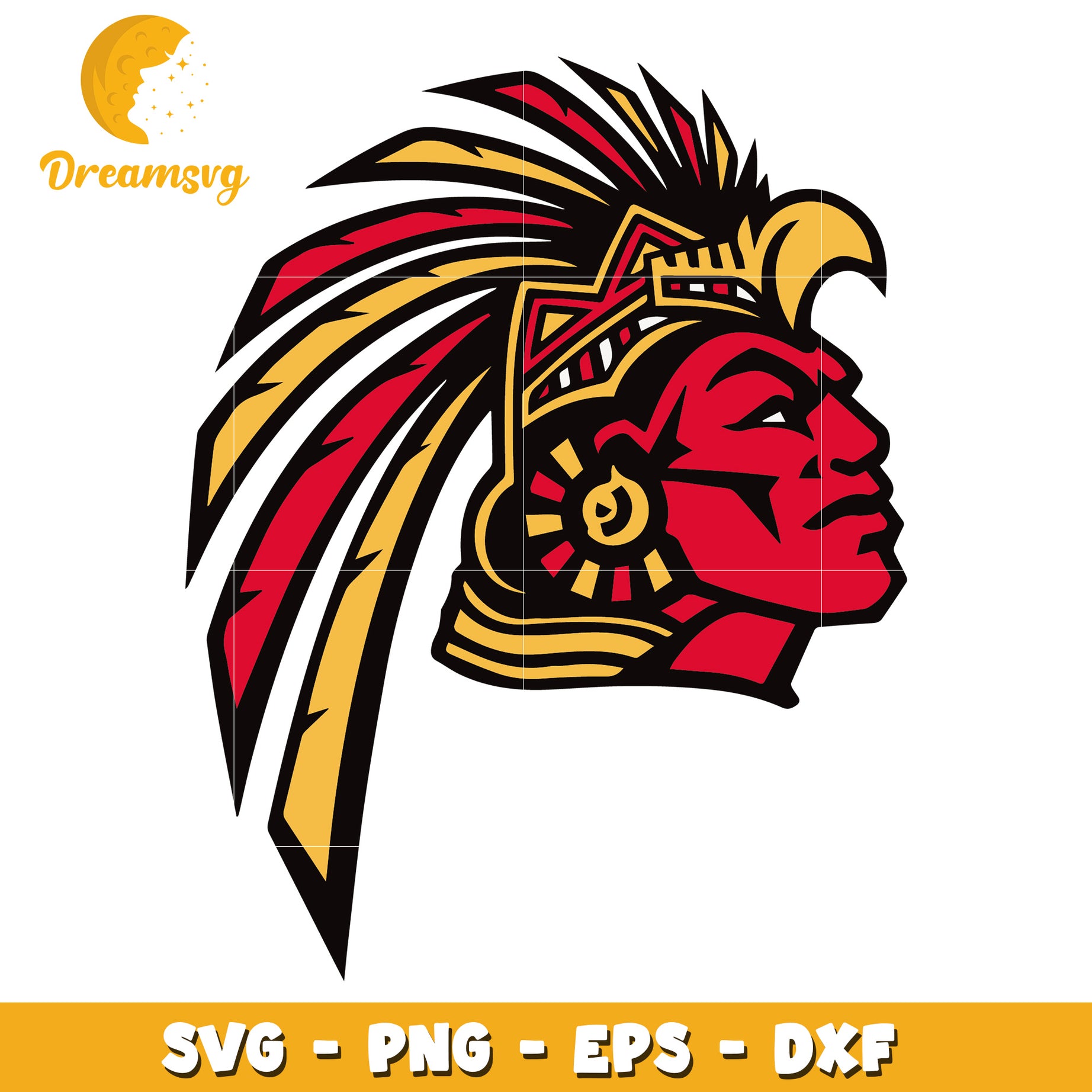 Aztec Warrior SVG PNG EPS DXF Download