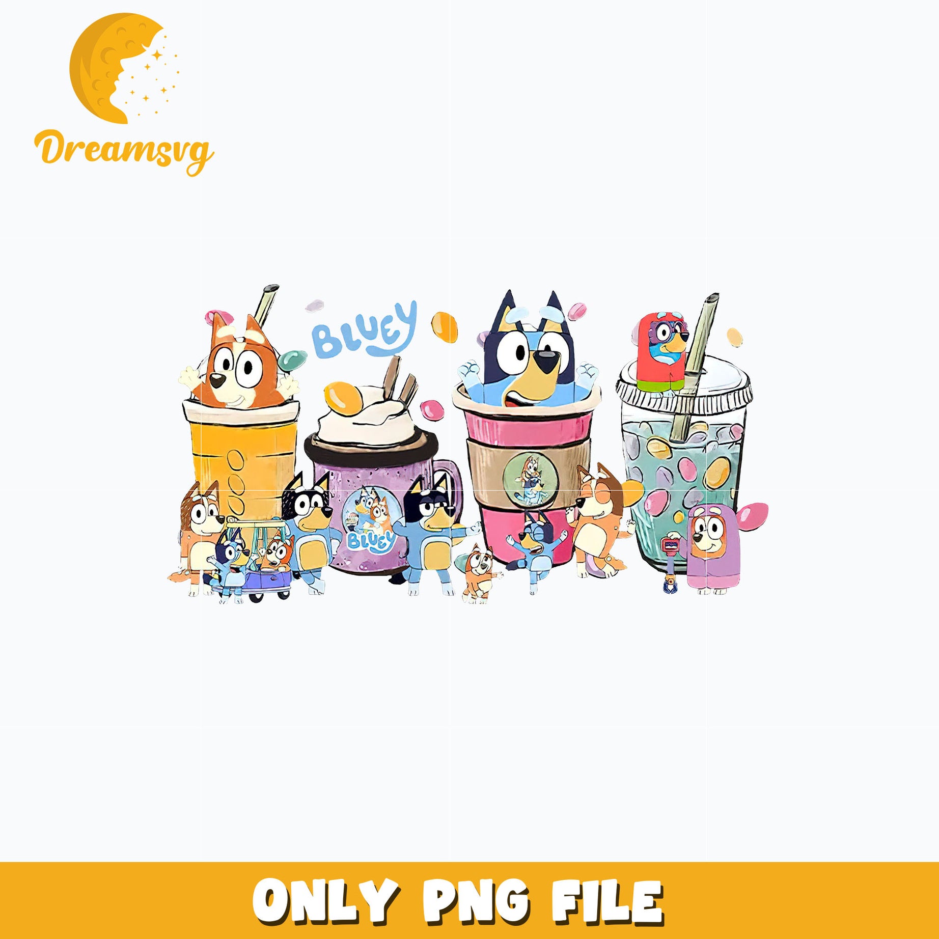 Bluey family teacup png