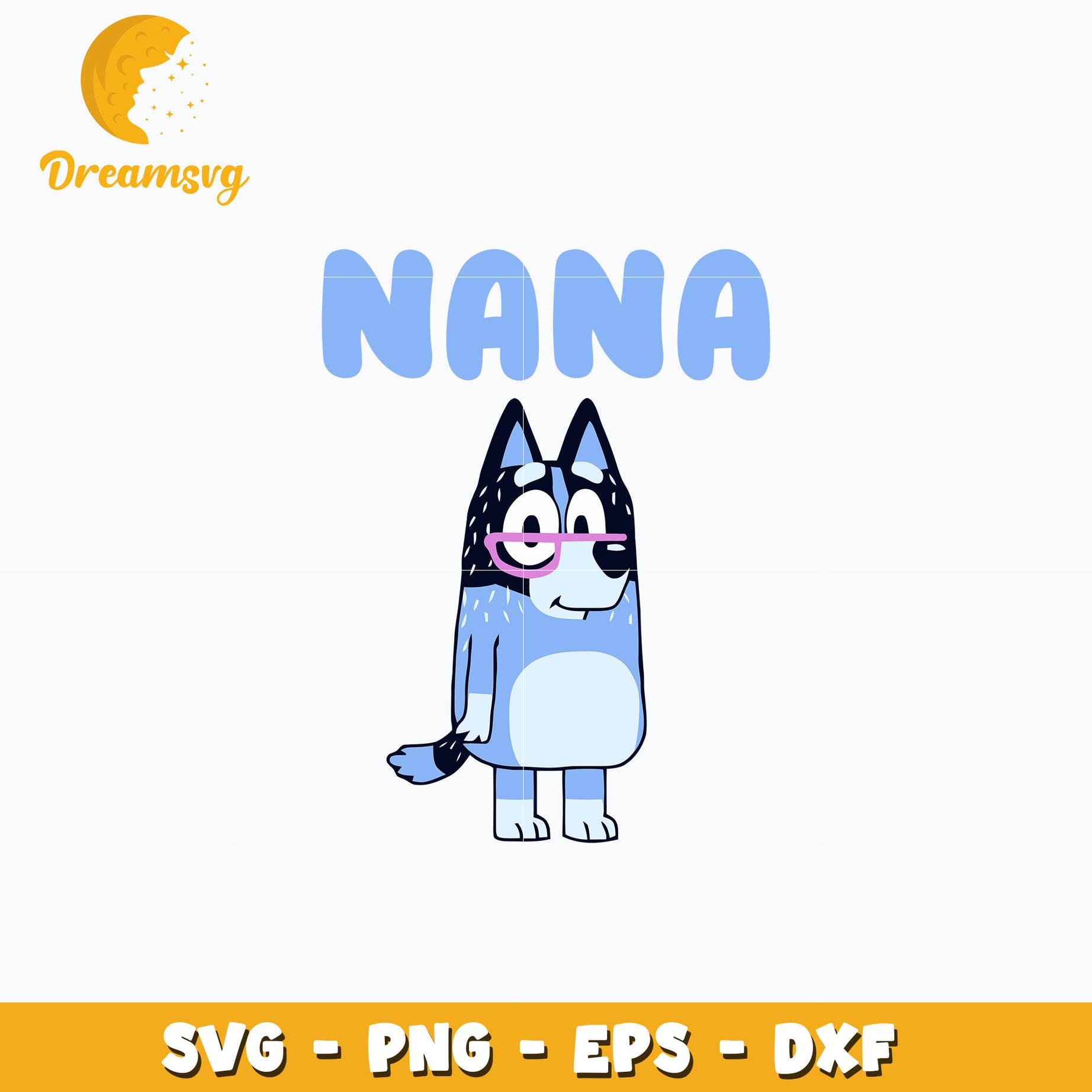 Bluey nana cartoon svg