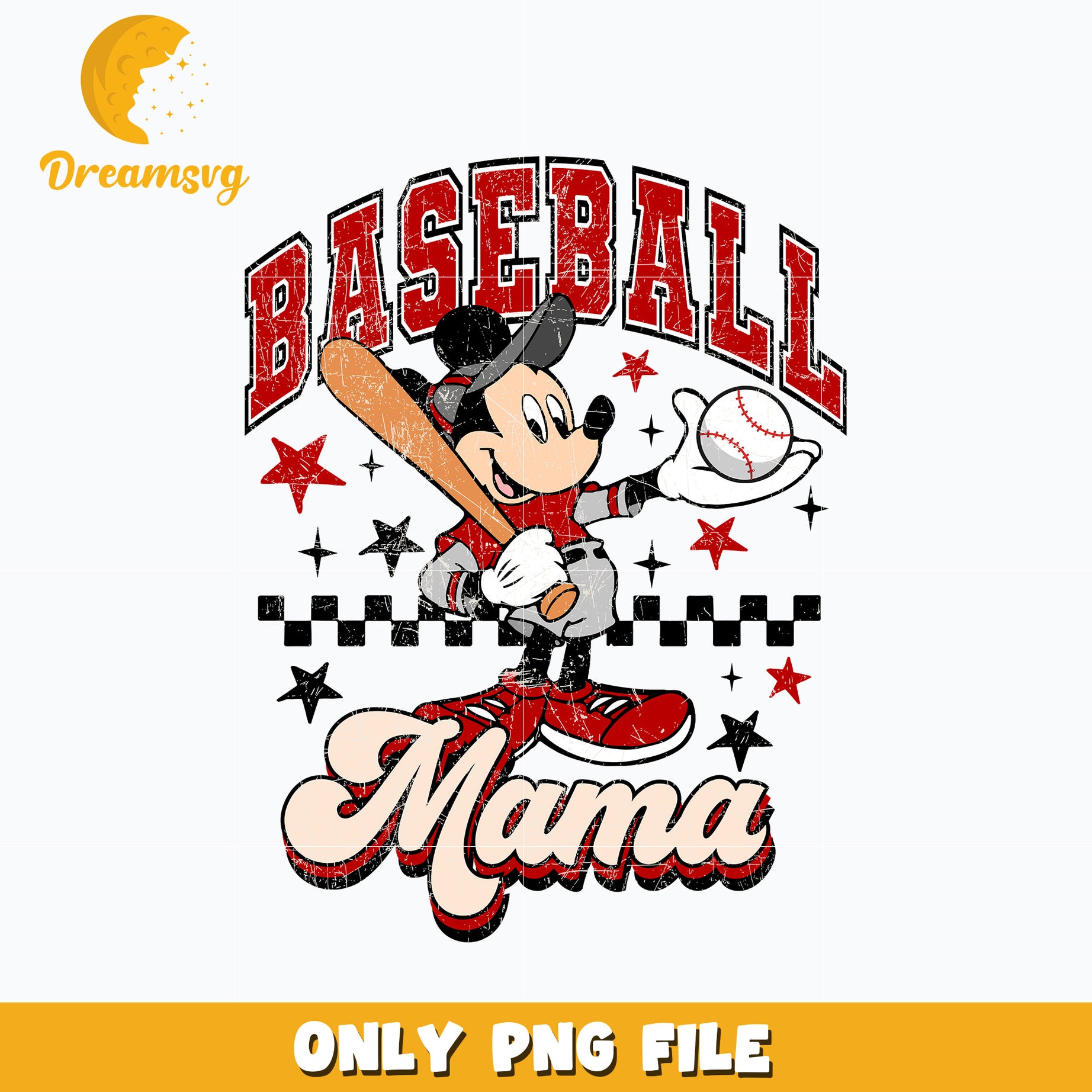 Mickey mouse baseball mama png