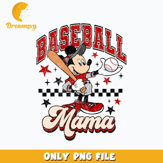 Mickey mouse baseball mama png