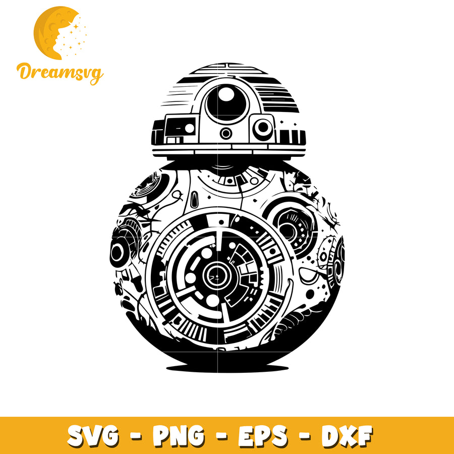 BB8 Droid SVG PNG EPS DXF Cut File