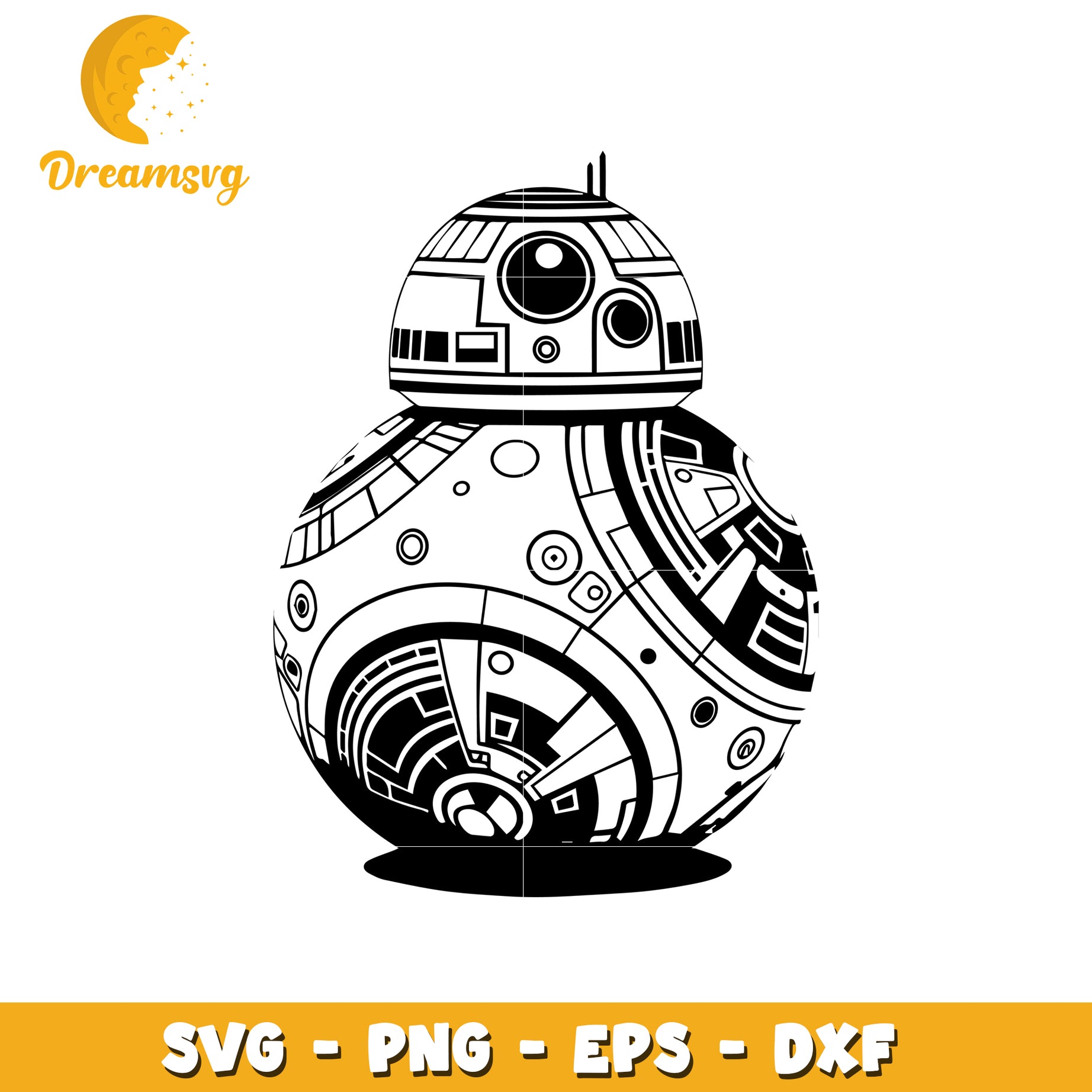 BB8 SVG Cut File Robot Droid PNG EPS DXF