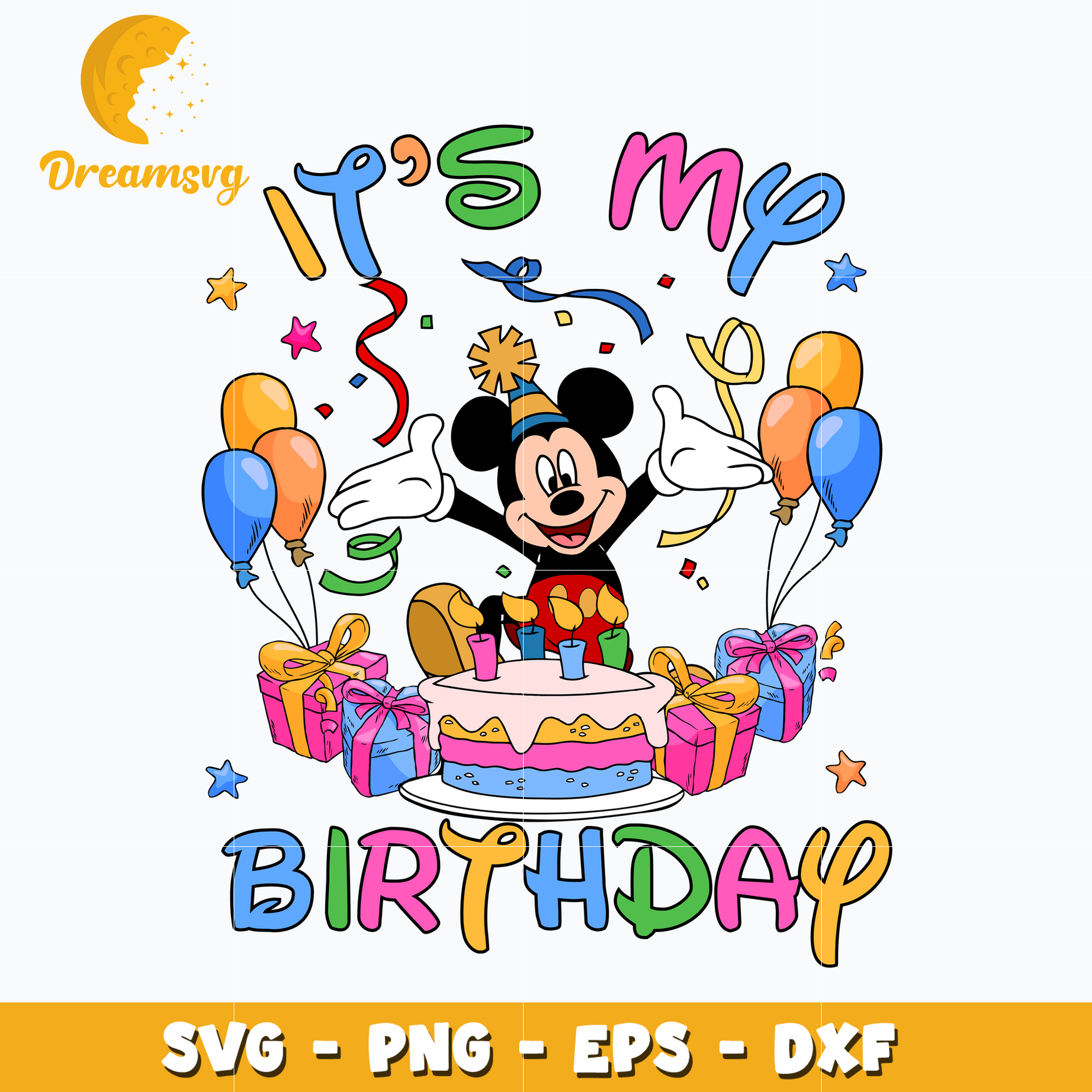 Mickey disney it's my birthday svg