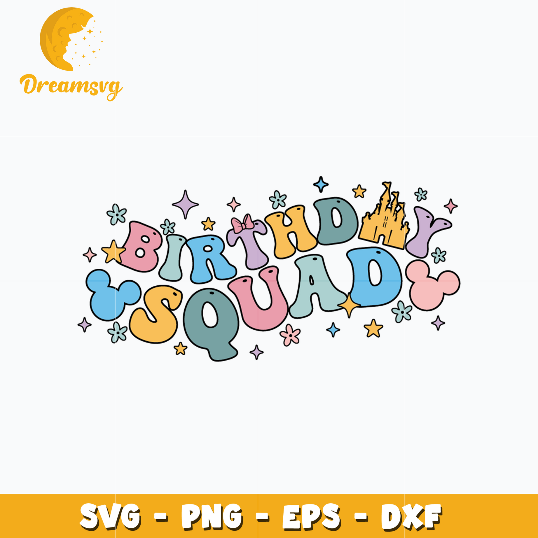 Mickey disney birthday squad svg