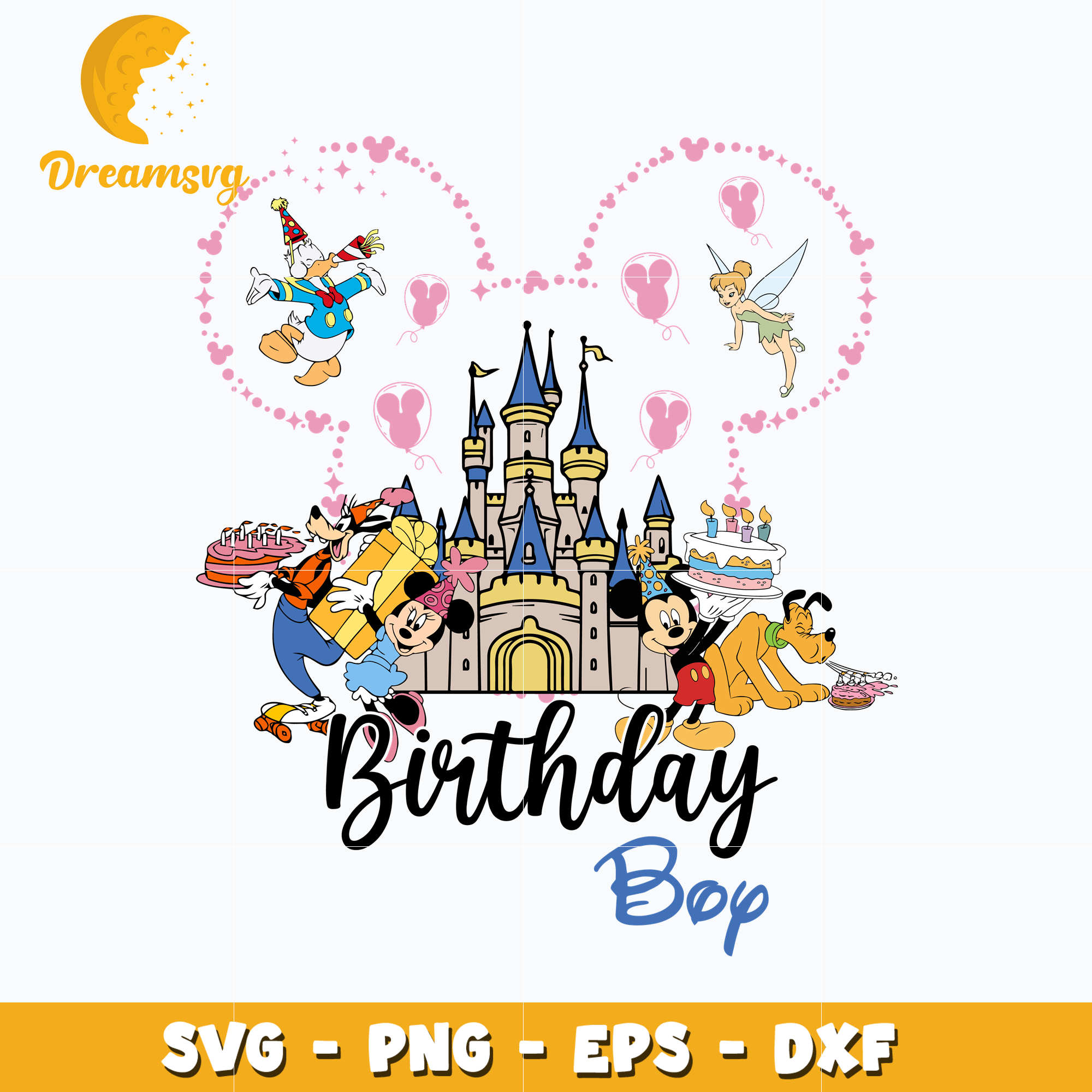 Mickey castle disney birthday boy svg – DreamSVG Store