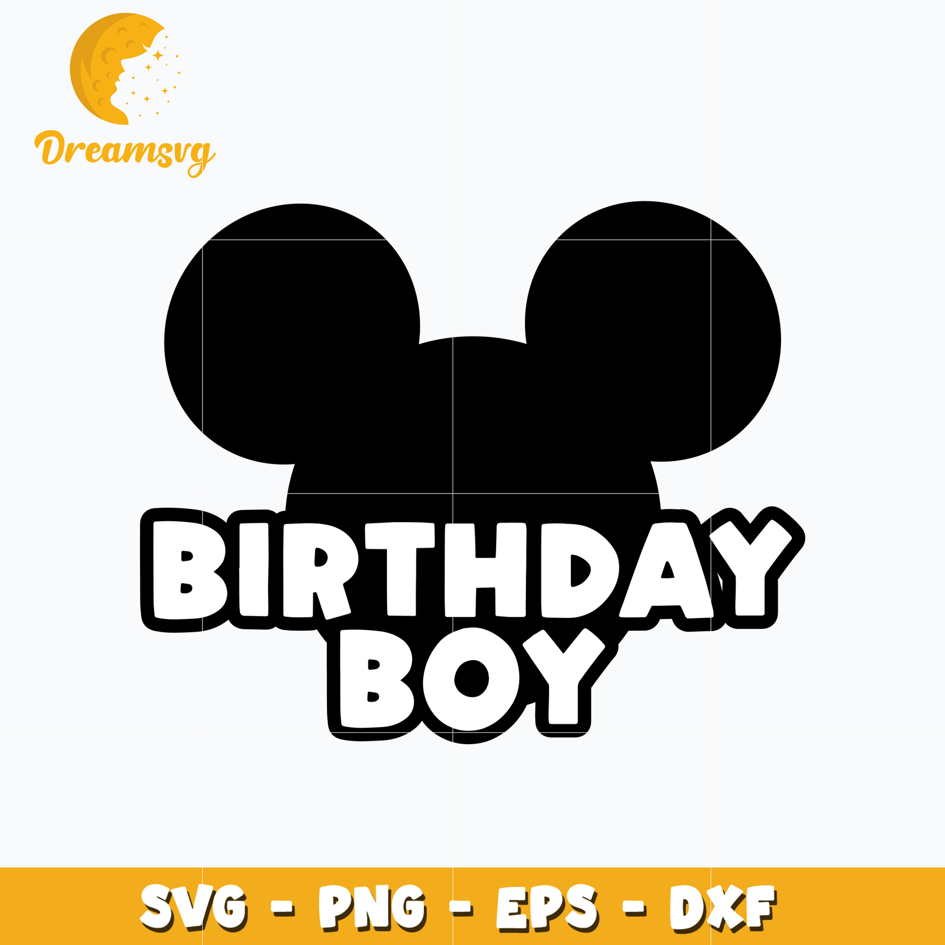Mickey head disney birthday boy svg