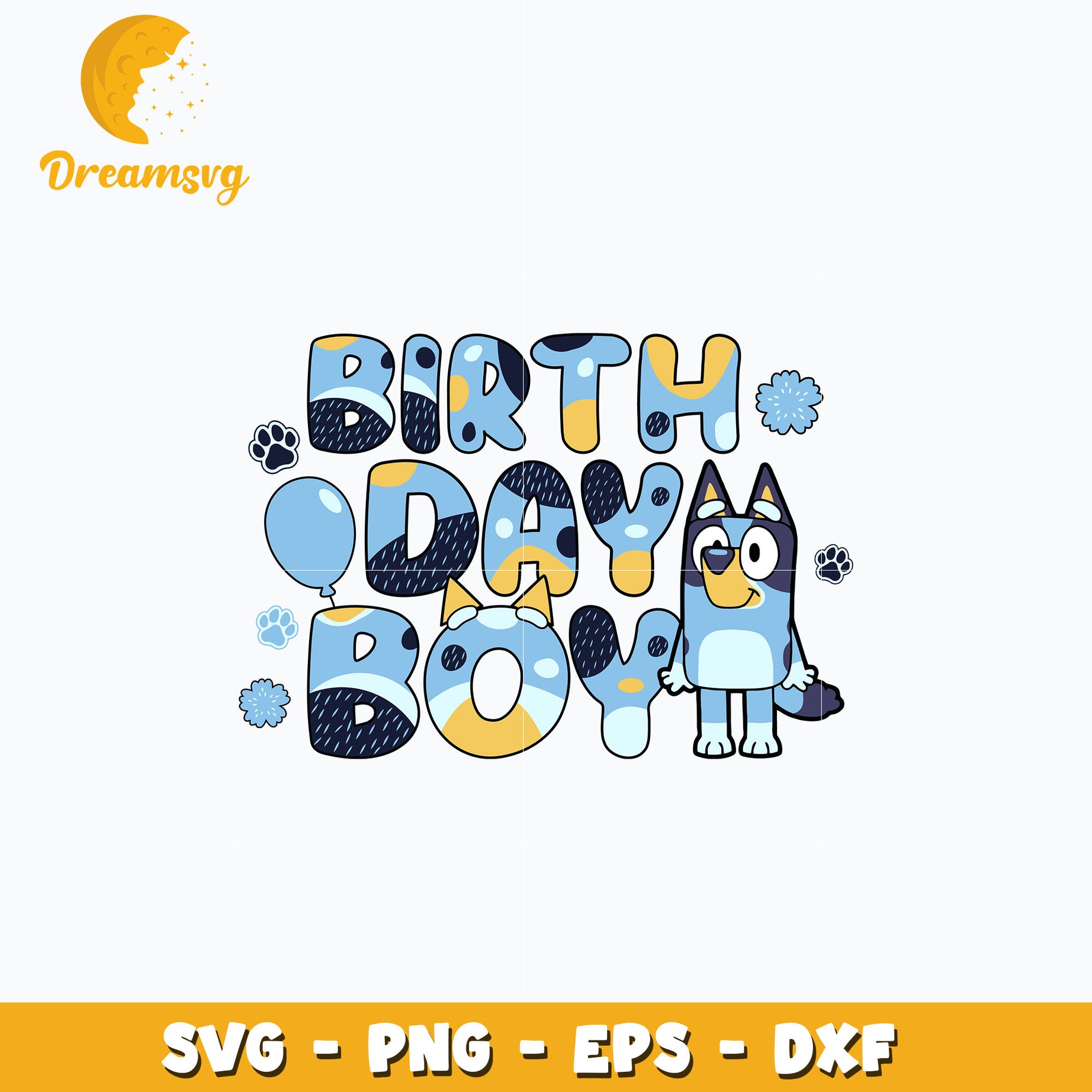 Bluey birthday boy svg