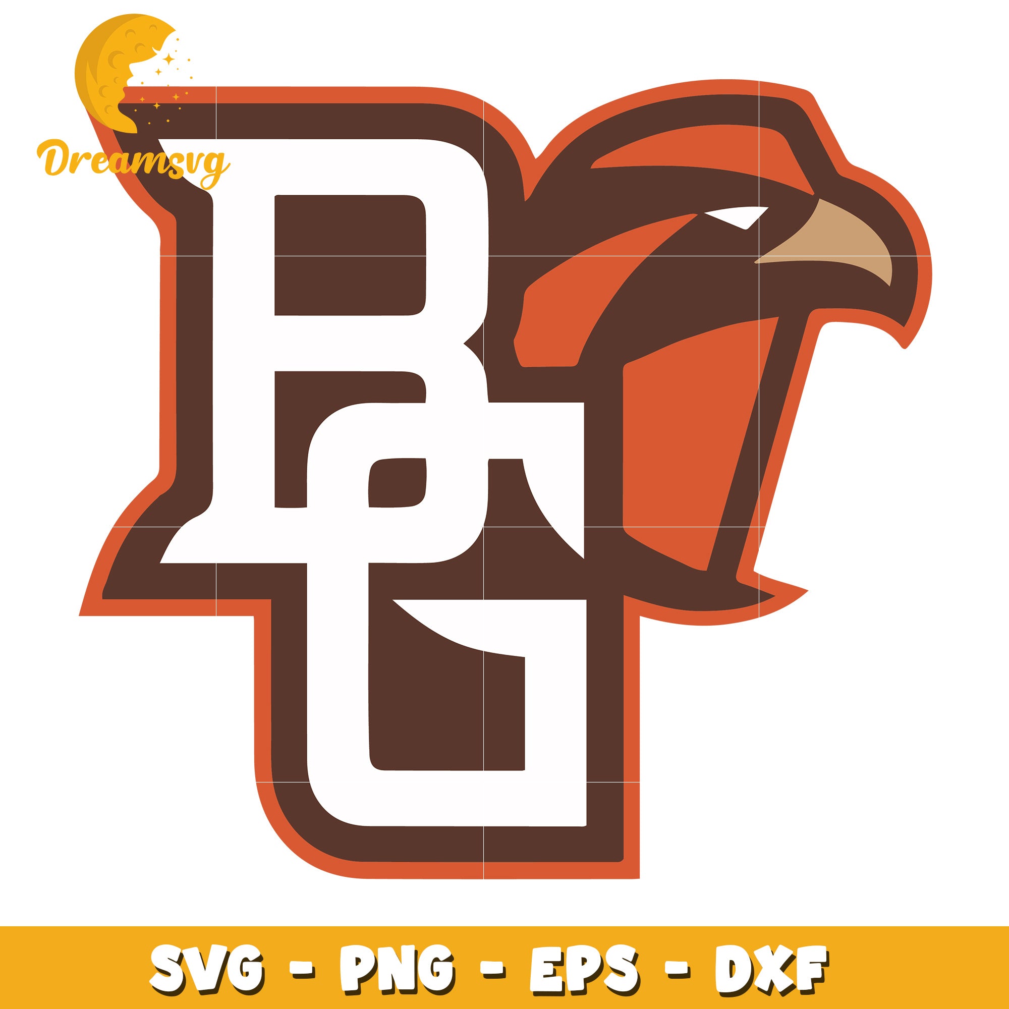 BG Eagle Mascot SVG PNG EPS DXF Cut File