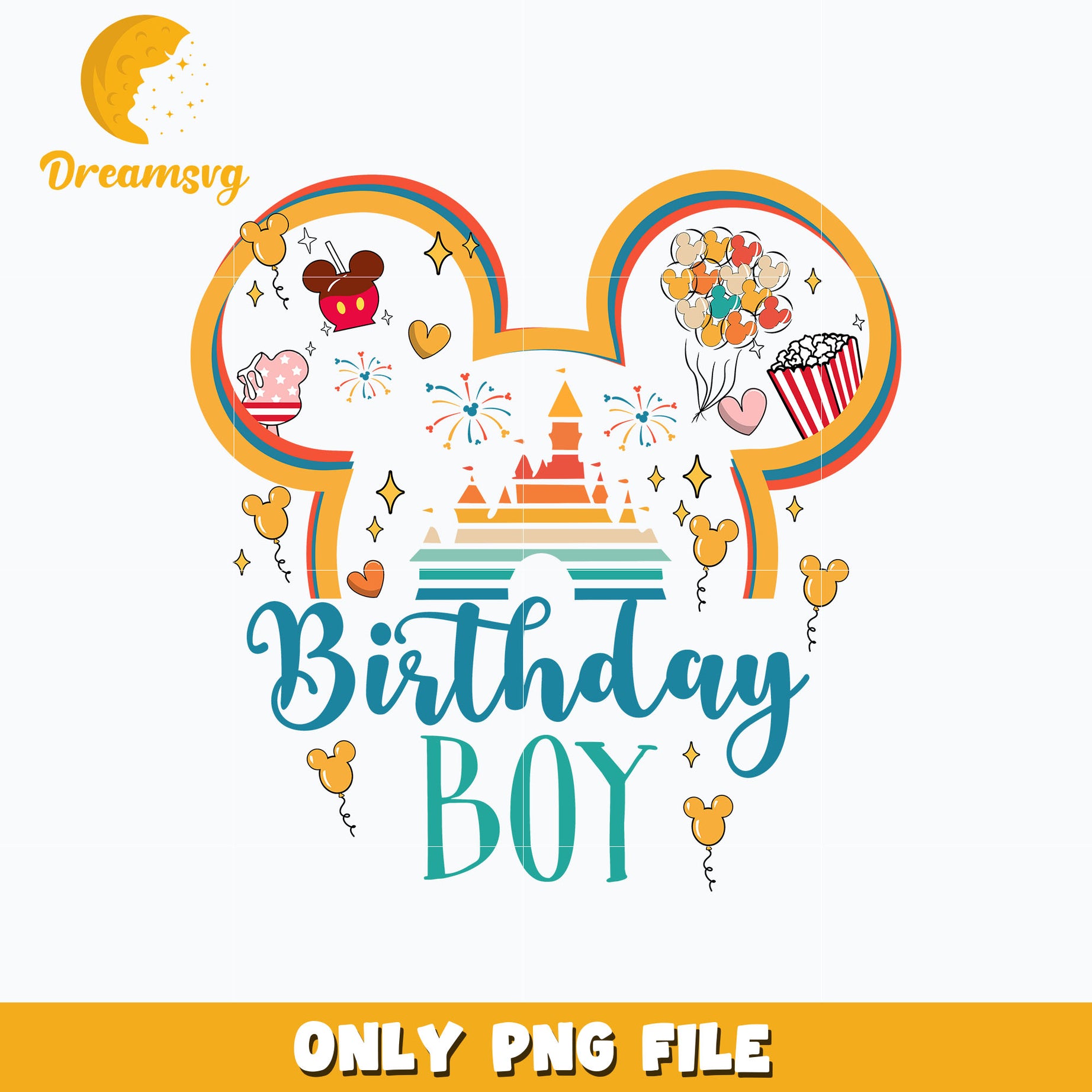 Disney birthday boy png, mickey mouse head png