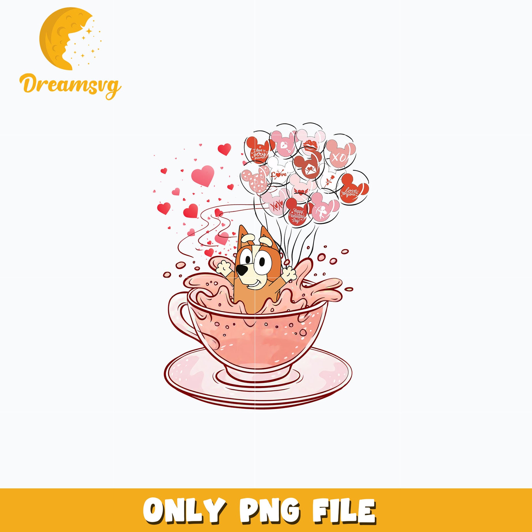 Bingo love valentine coffee png