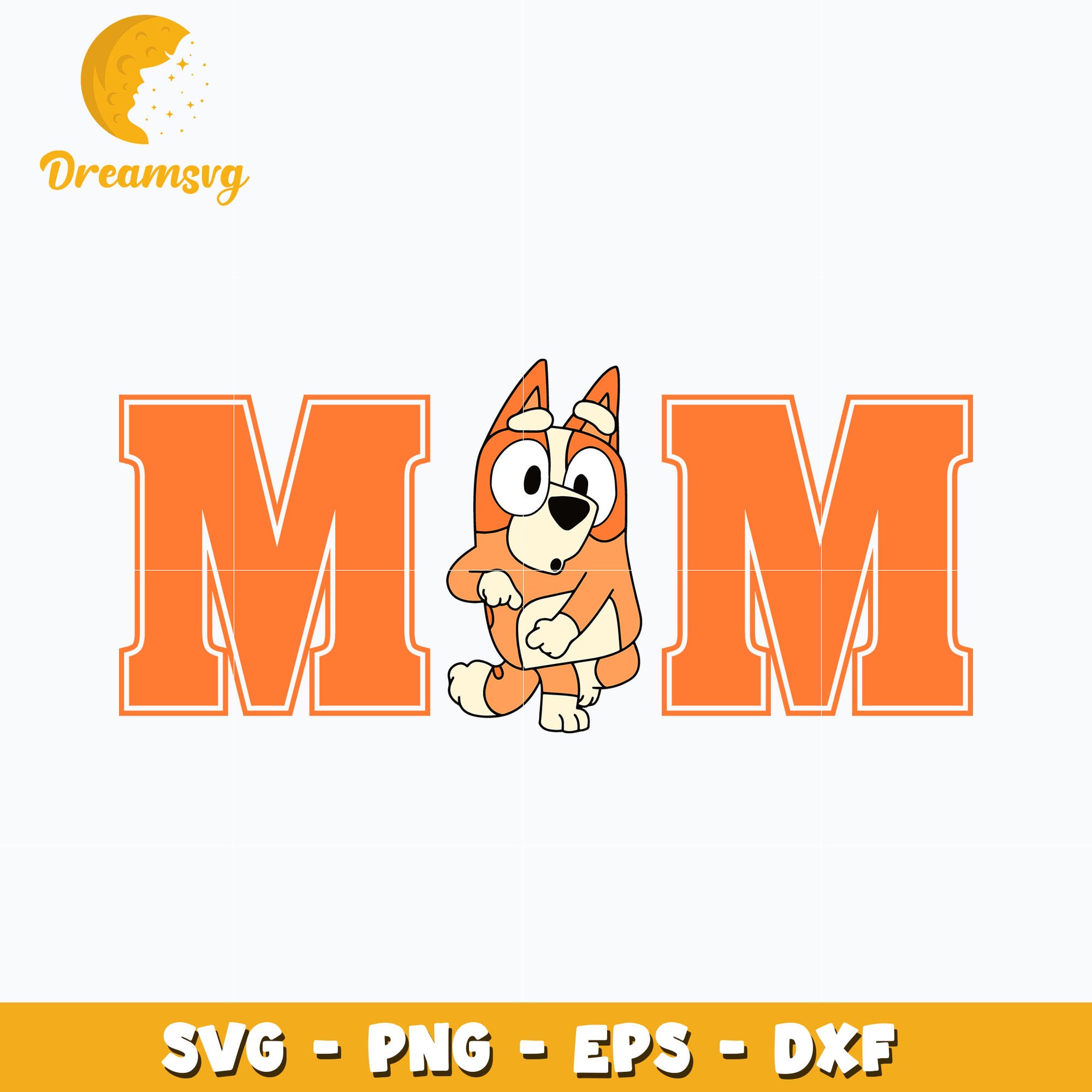 Bluey mom chilli cartoon svg