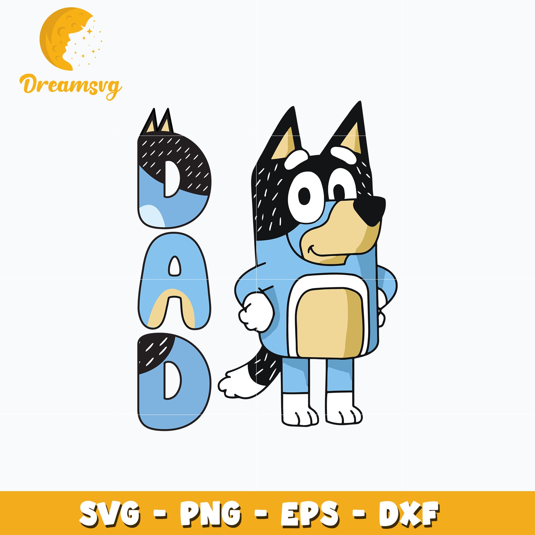 Bandit dad bluey dog svg