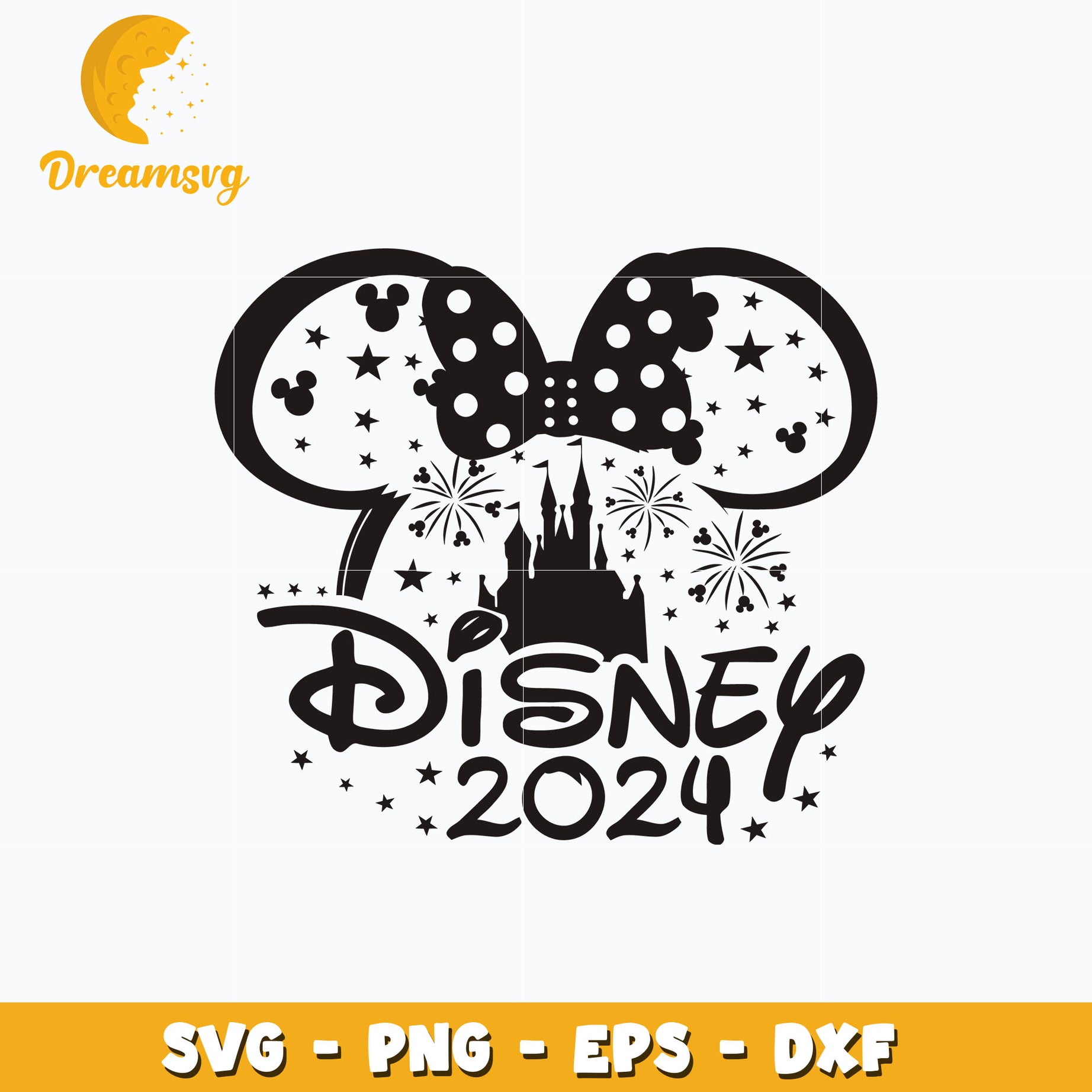 Minnie head disney 2024 svg