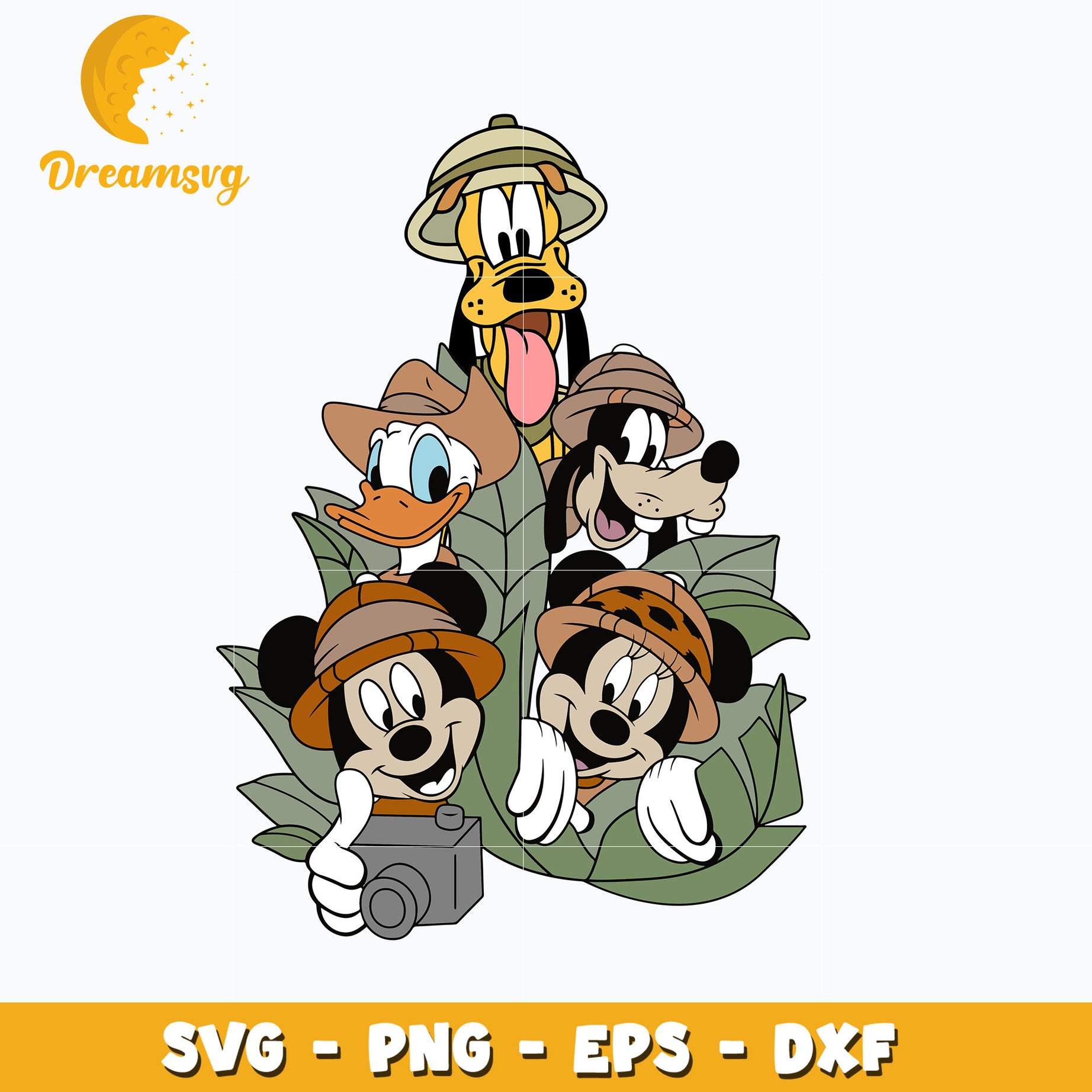 Mickey friends kingdom animal svg