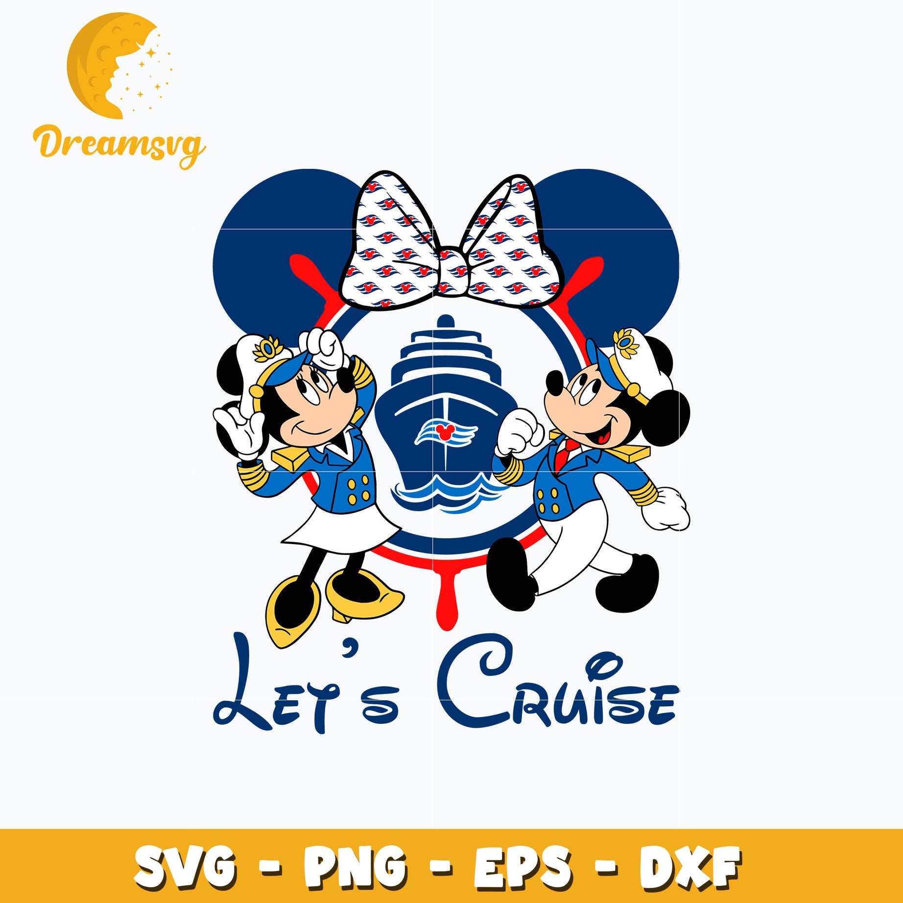 Mickey couple let's cruise svg