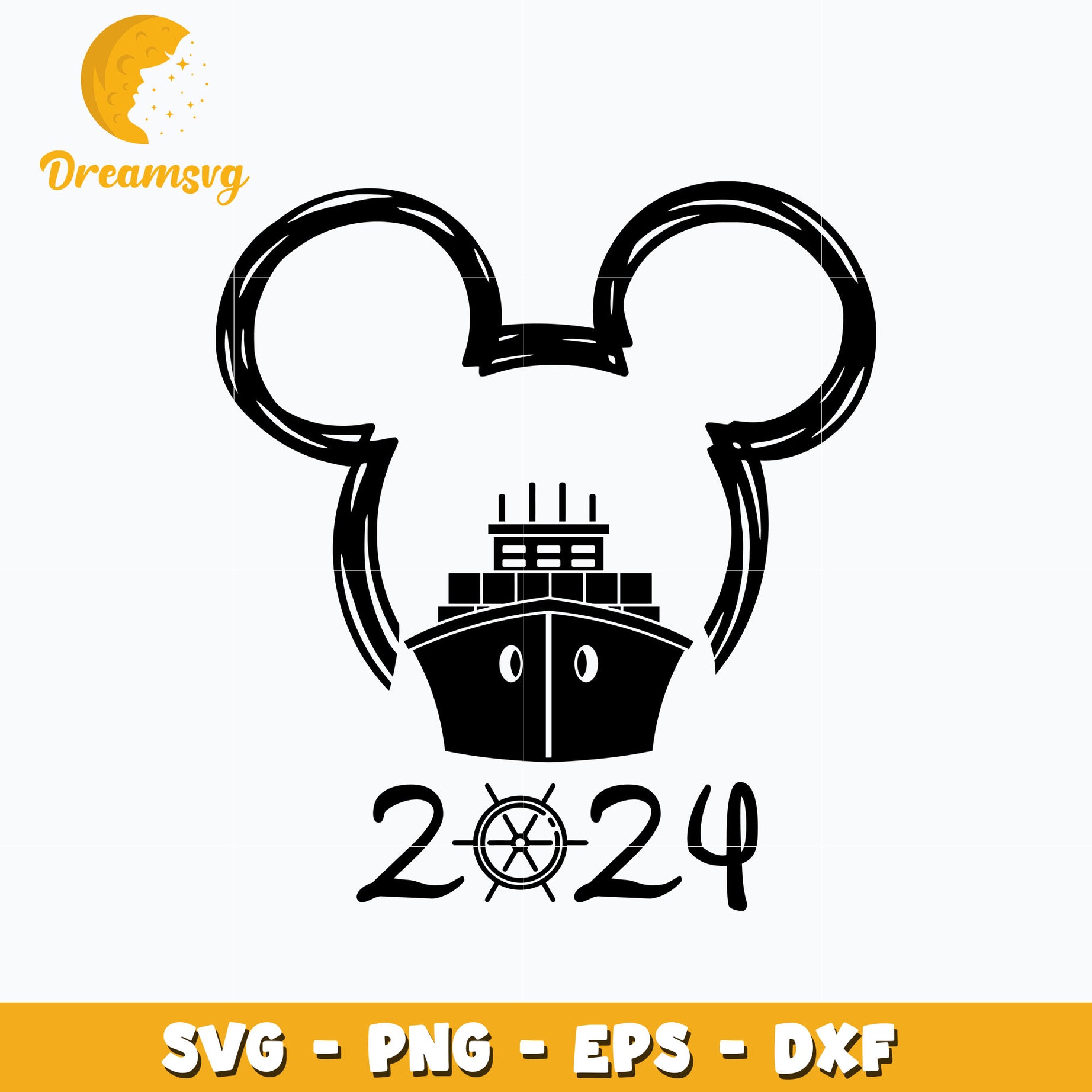 Mickey head cruise 2024 svg