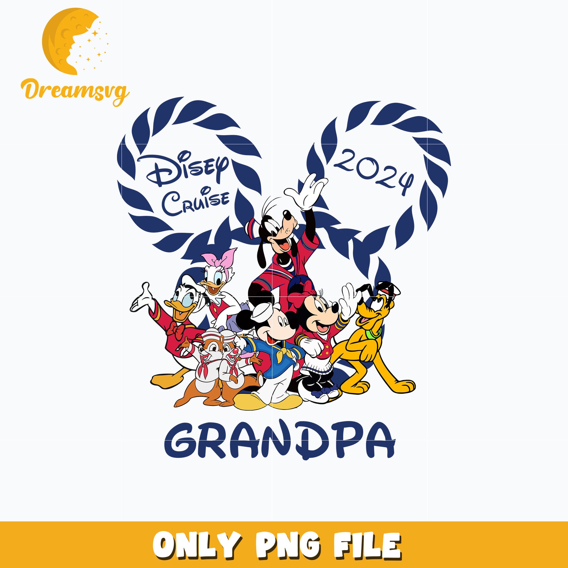 Mickey disney cruise 2024 grandpa png