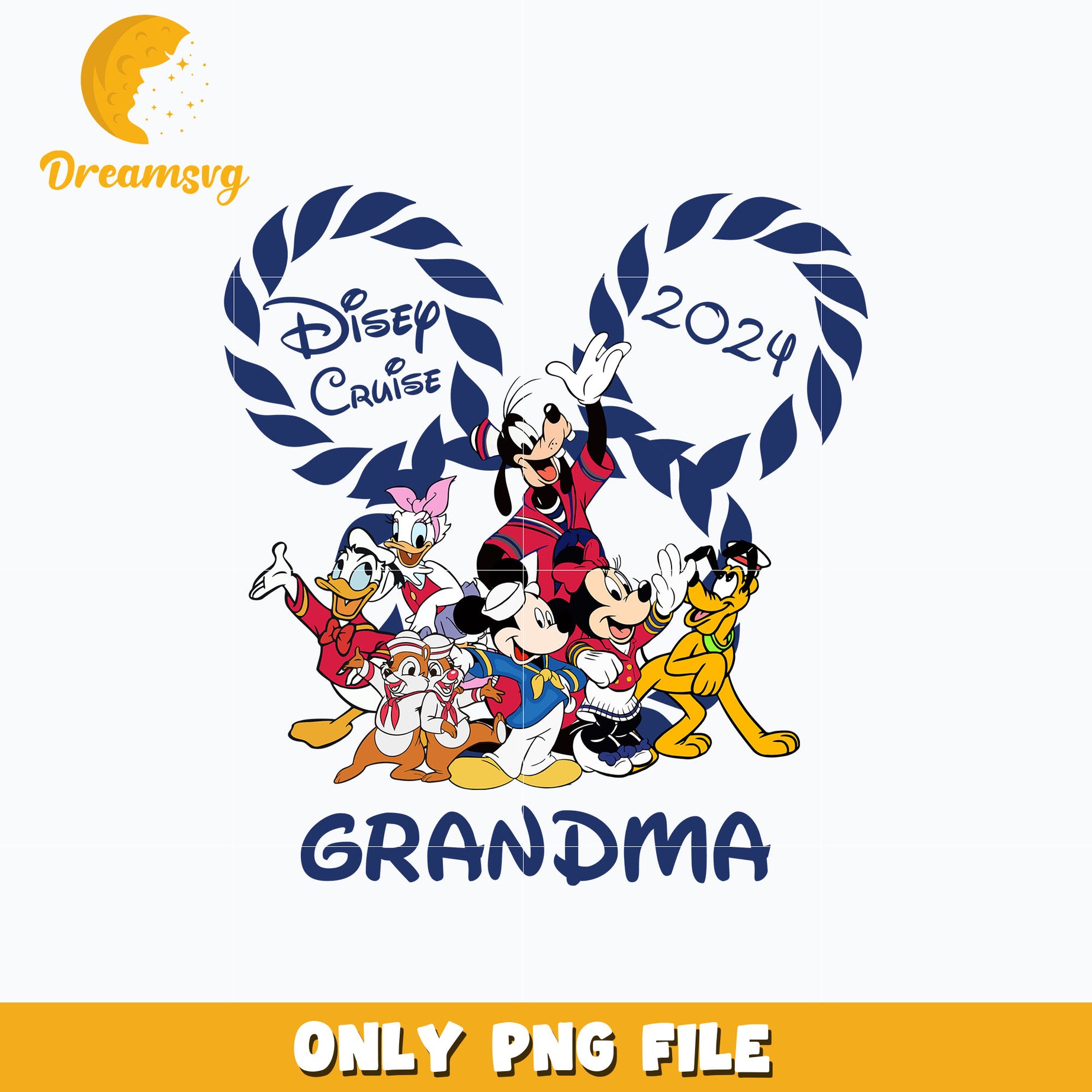 Mickey disney cruise 2024 grandma png