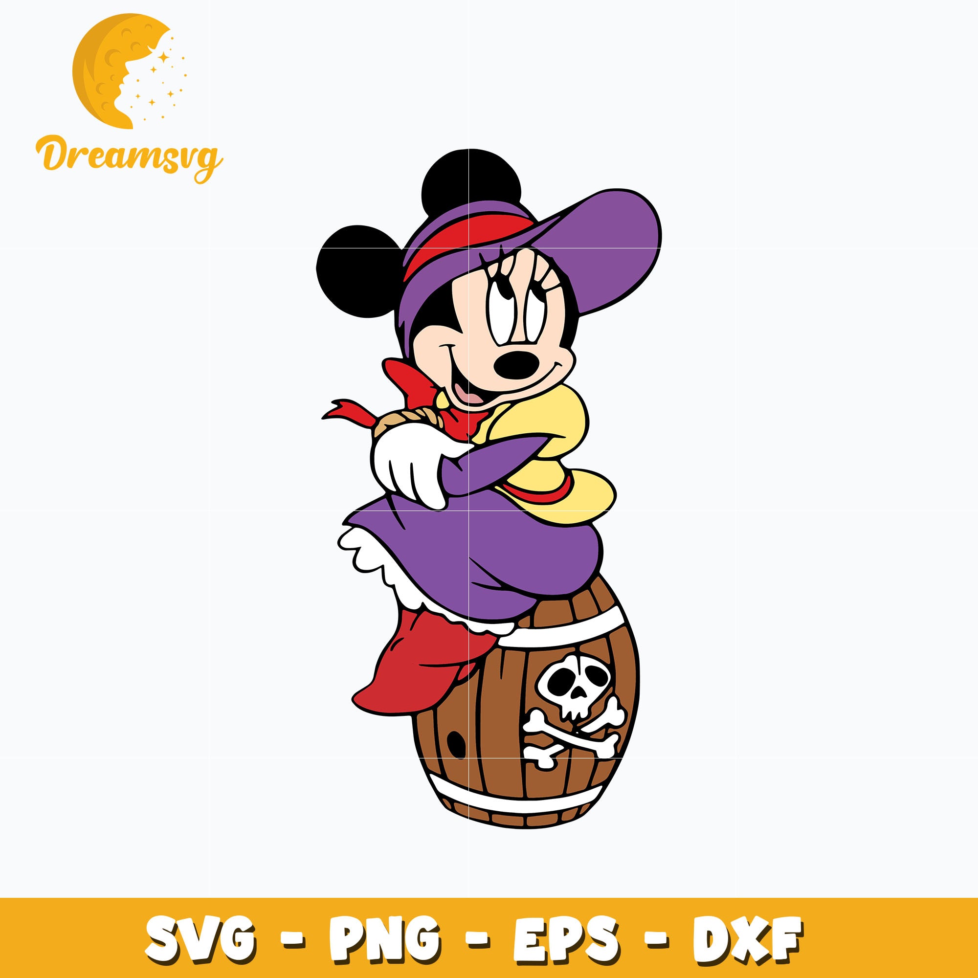 Minnie mouse priate mickey svg