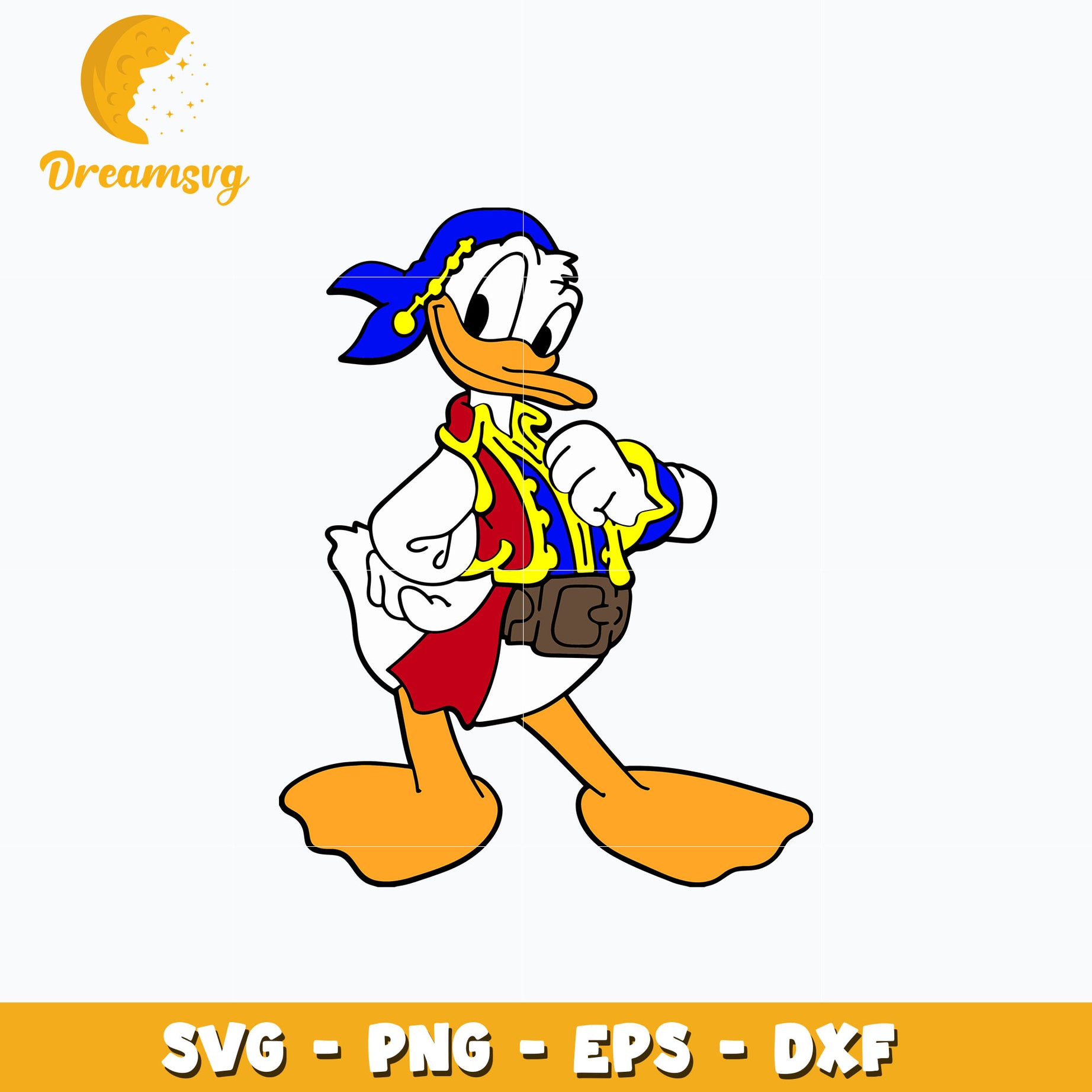 Donald duck priate mickey svg